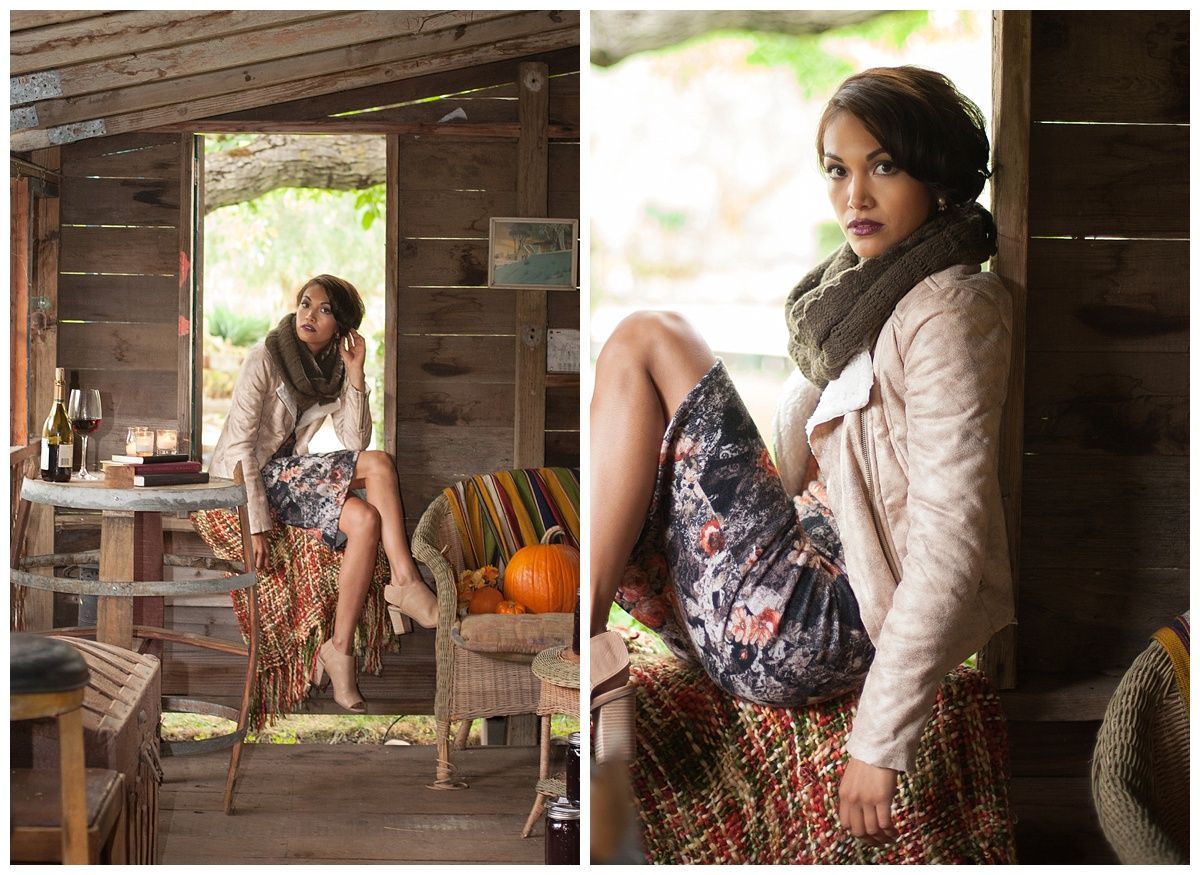 Lifestyle photography session in rustic wooden cabin with natural lighting.