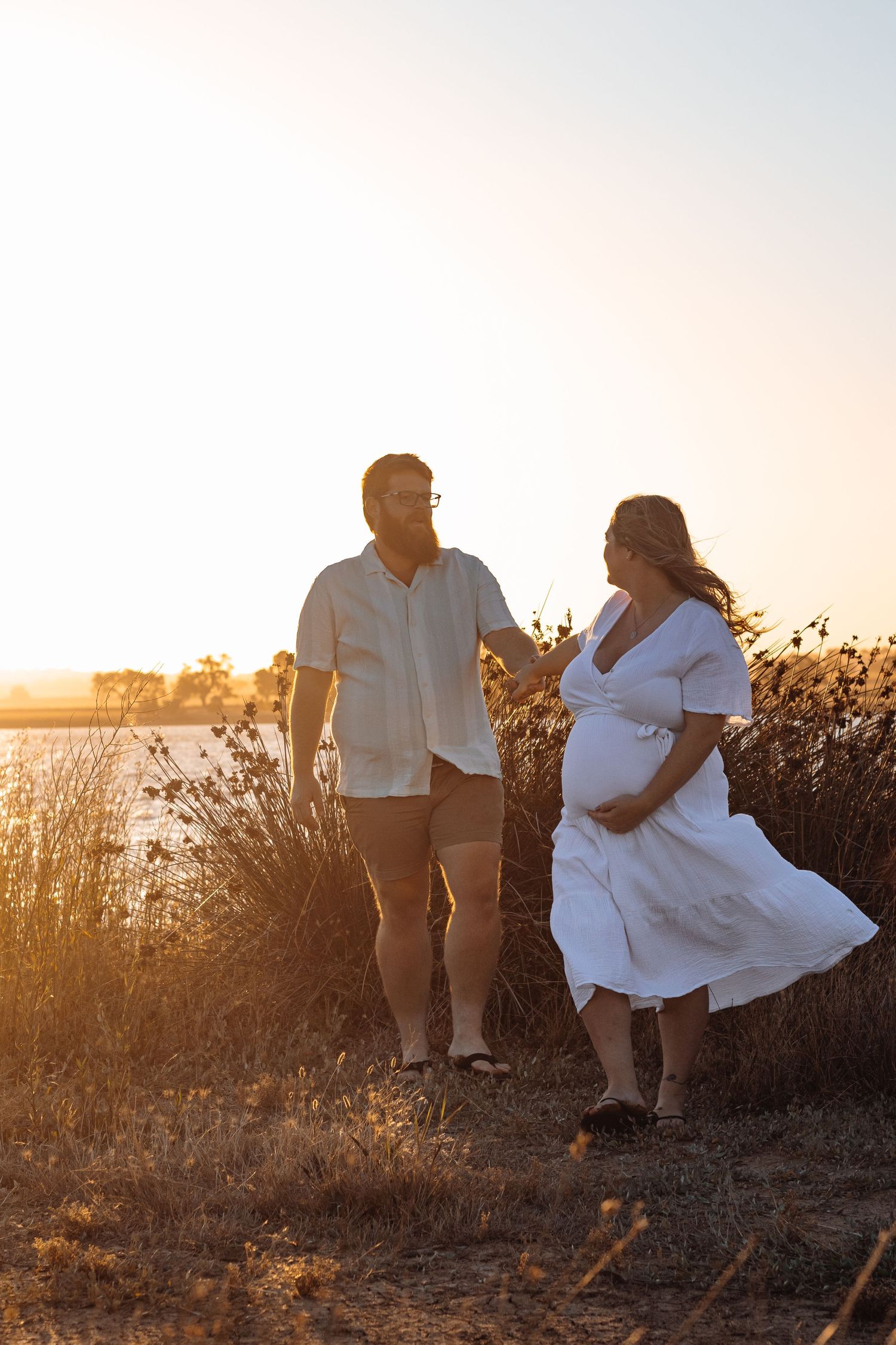 Maternity sunset evening photo session