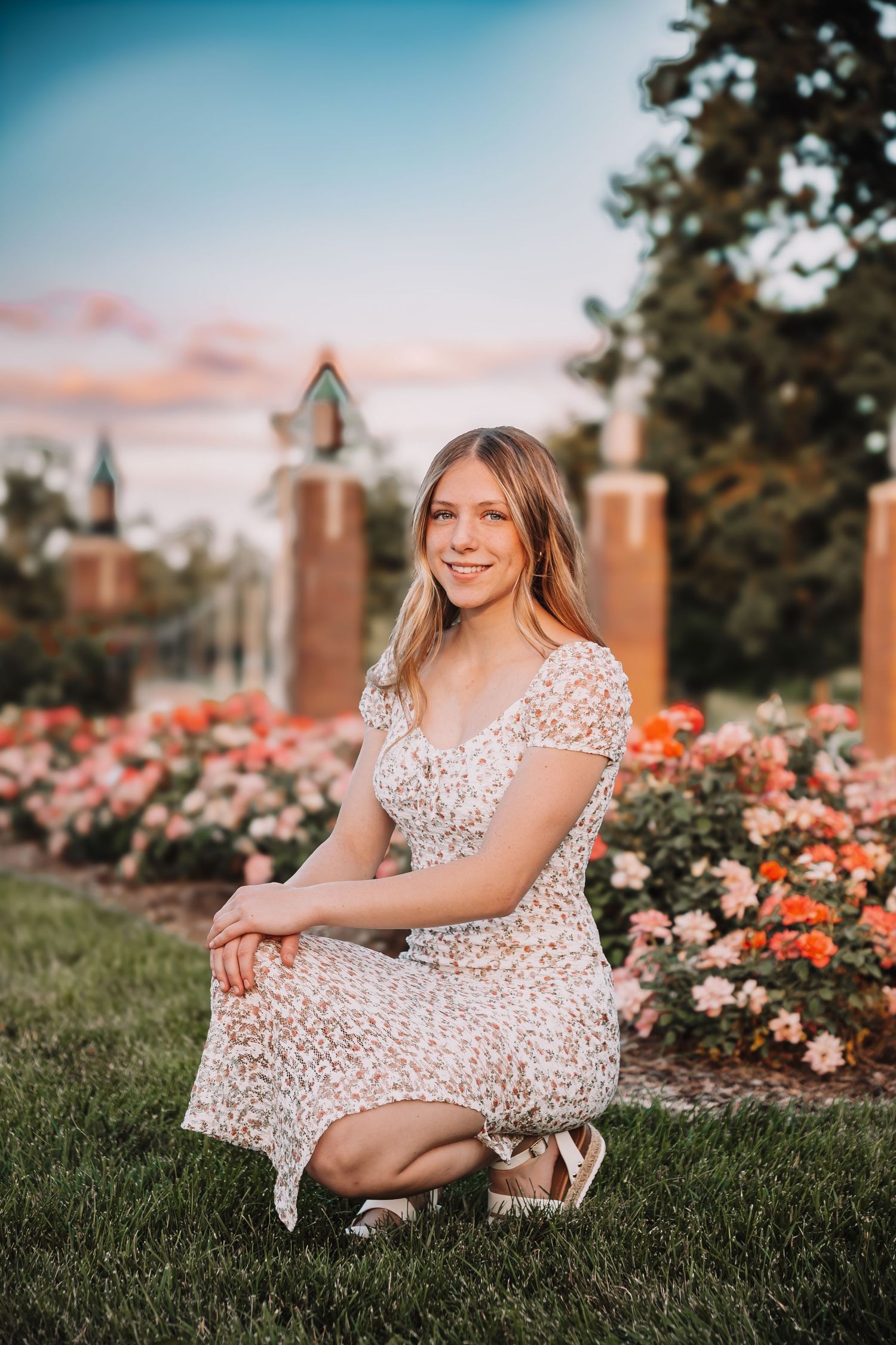 Senior Photo Reinisch Rose Garden Topeka, KS Abeni Rene Photography
