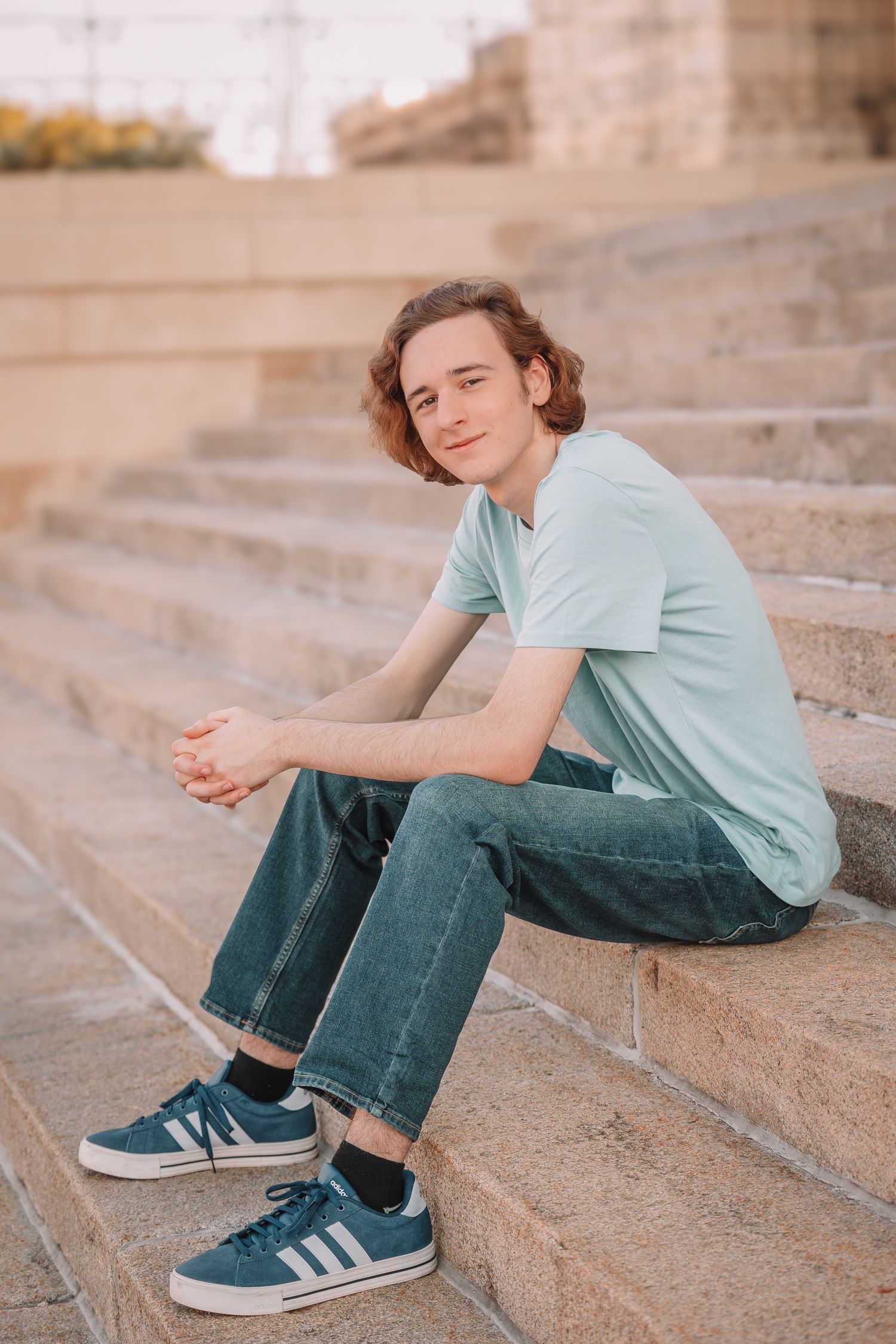 Summer senior photos boy Topeka KS Kansas