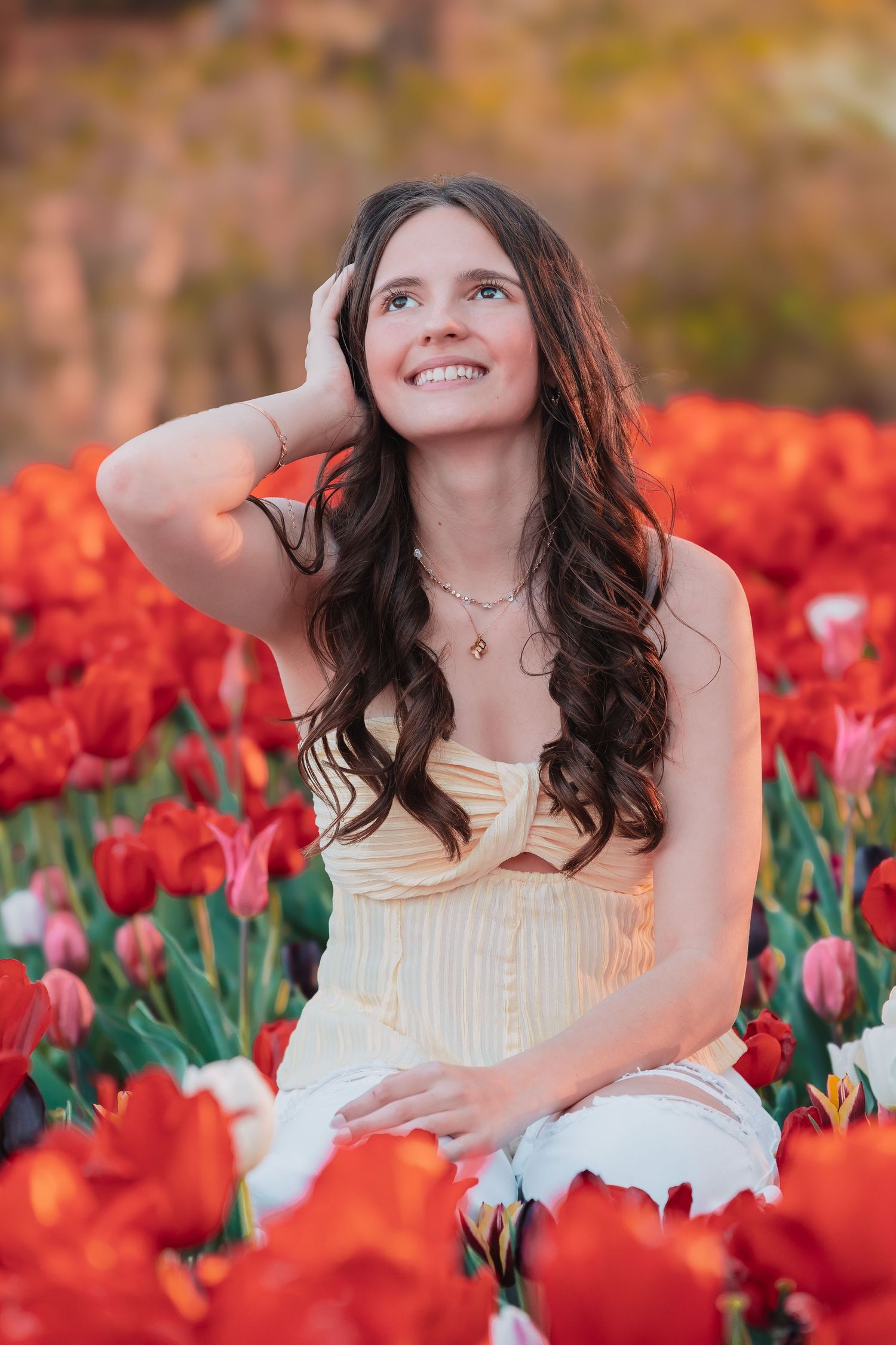 Ted Ensley Gardens Tulip Festival Topeka KS Kansas Senior Photos Girl