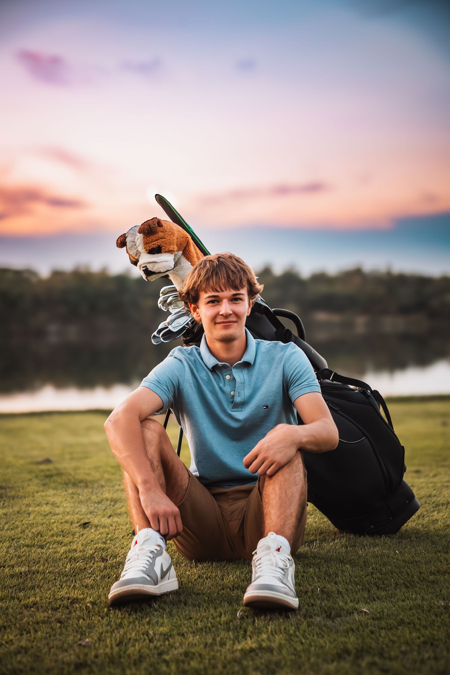 Senior Photo boy Topeka KS Summer Golf