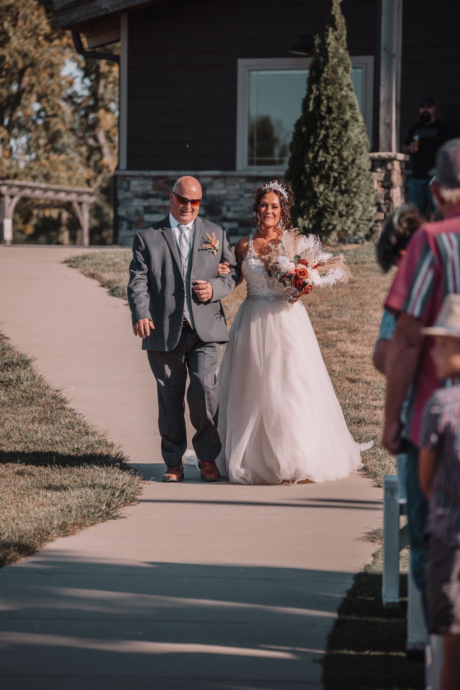 Wedding Ceremony at Willow's Bend. Kansas.