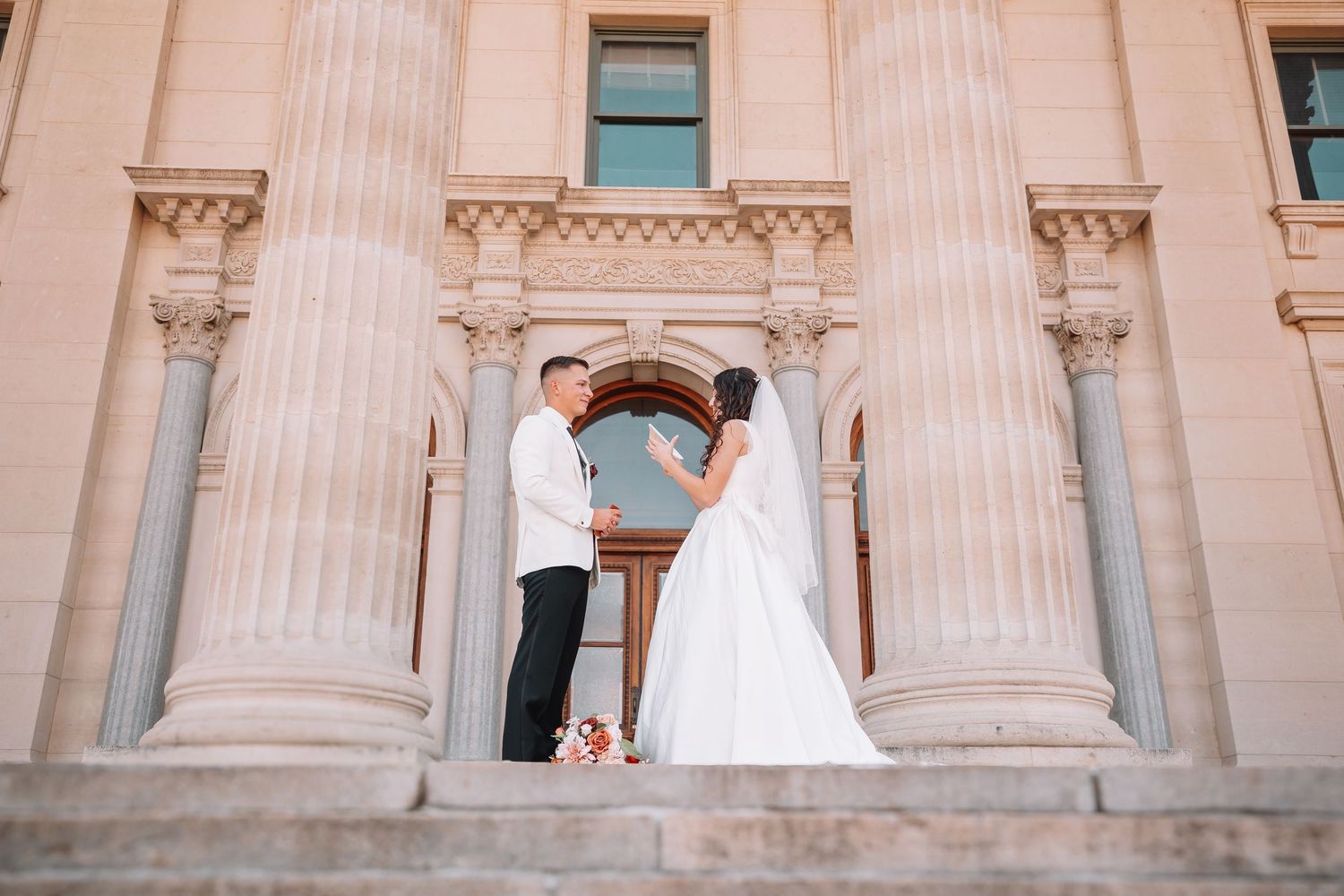 Topeka Capitol Wedding Portraits