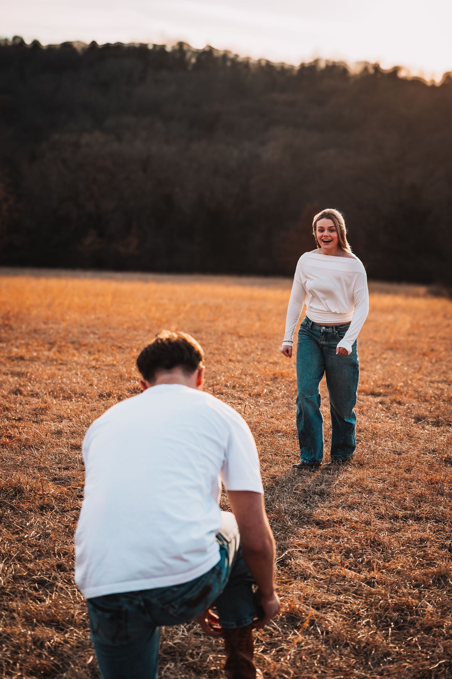 Surprise proposal photos Topeka KS Cedar Crest