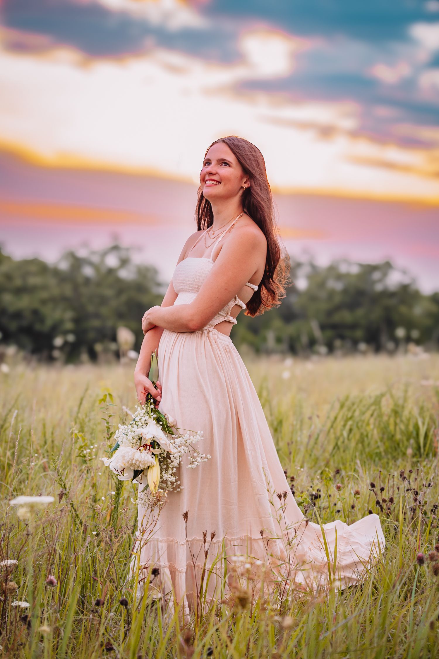 Summer green senior photos girl Topeka KS Kansas Cedar Crest