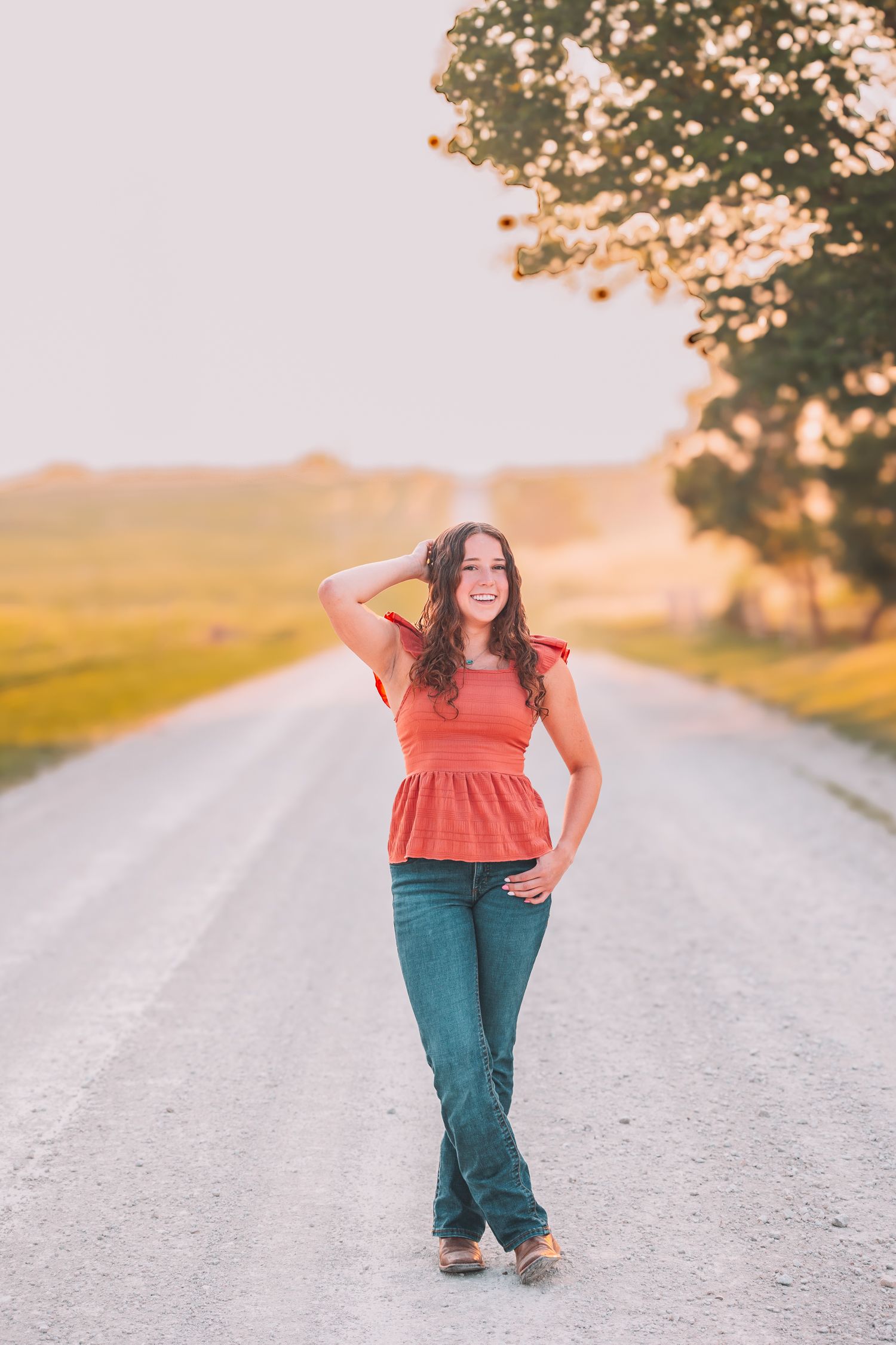Summer senior photos girl country Topeka KS Kansas