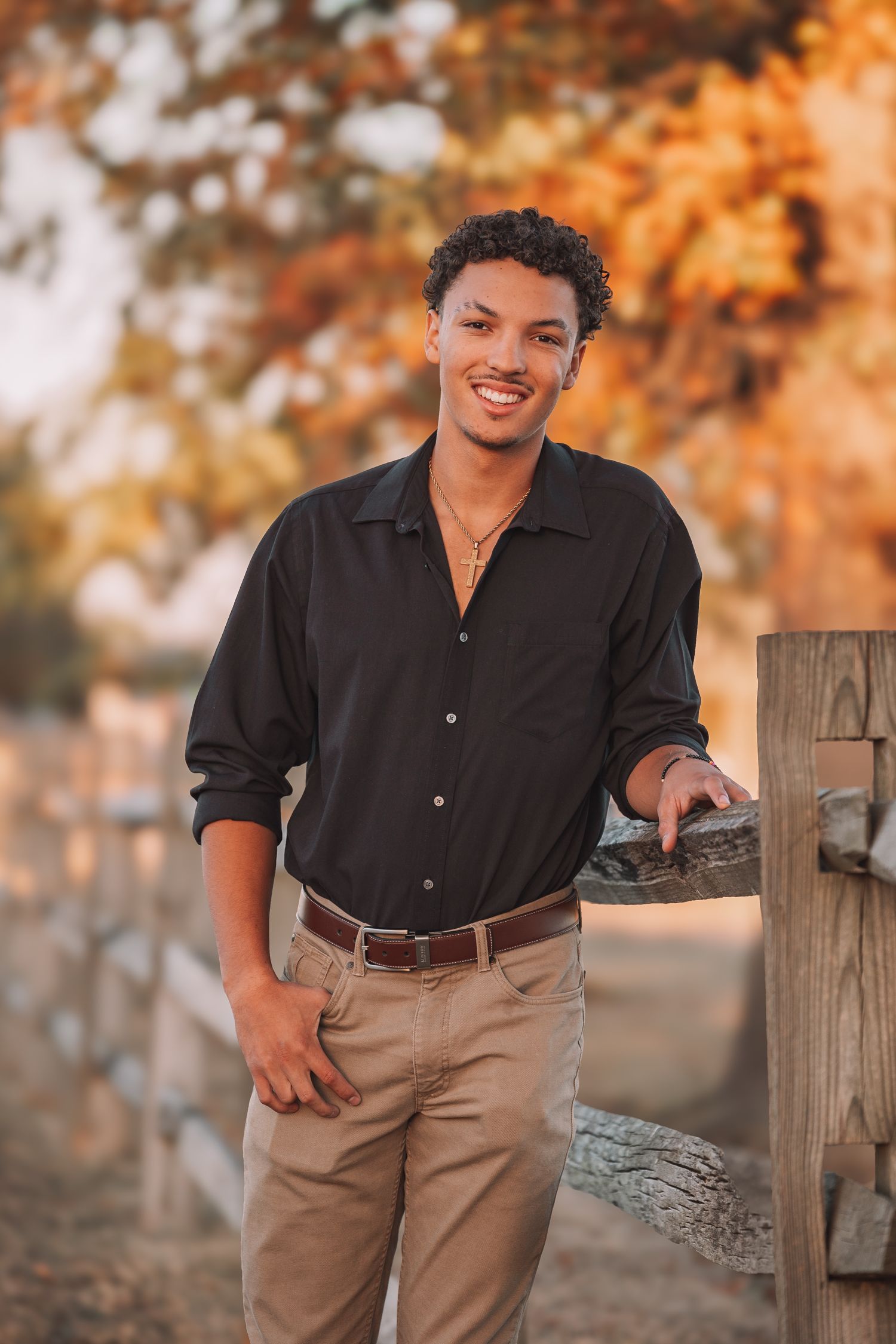 fall senior photos boy Topeka KS Kansas