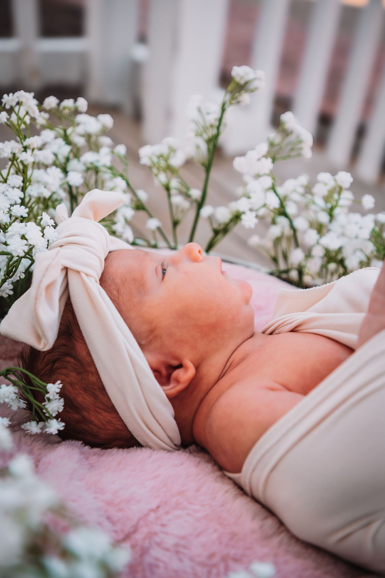 Newborn girl photos Topeka KS Ward Meade Park, Old Prairie Town