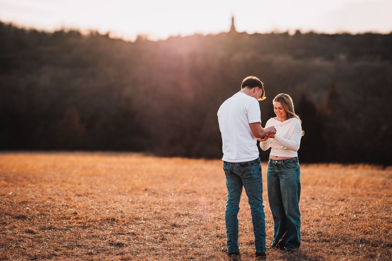 Surprise proposal photos Topeka KS Cedar Crest