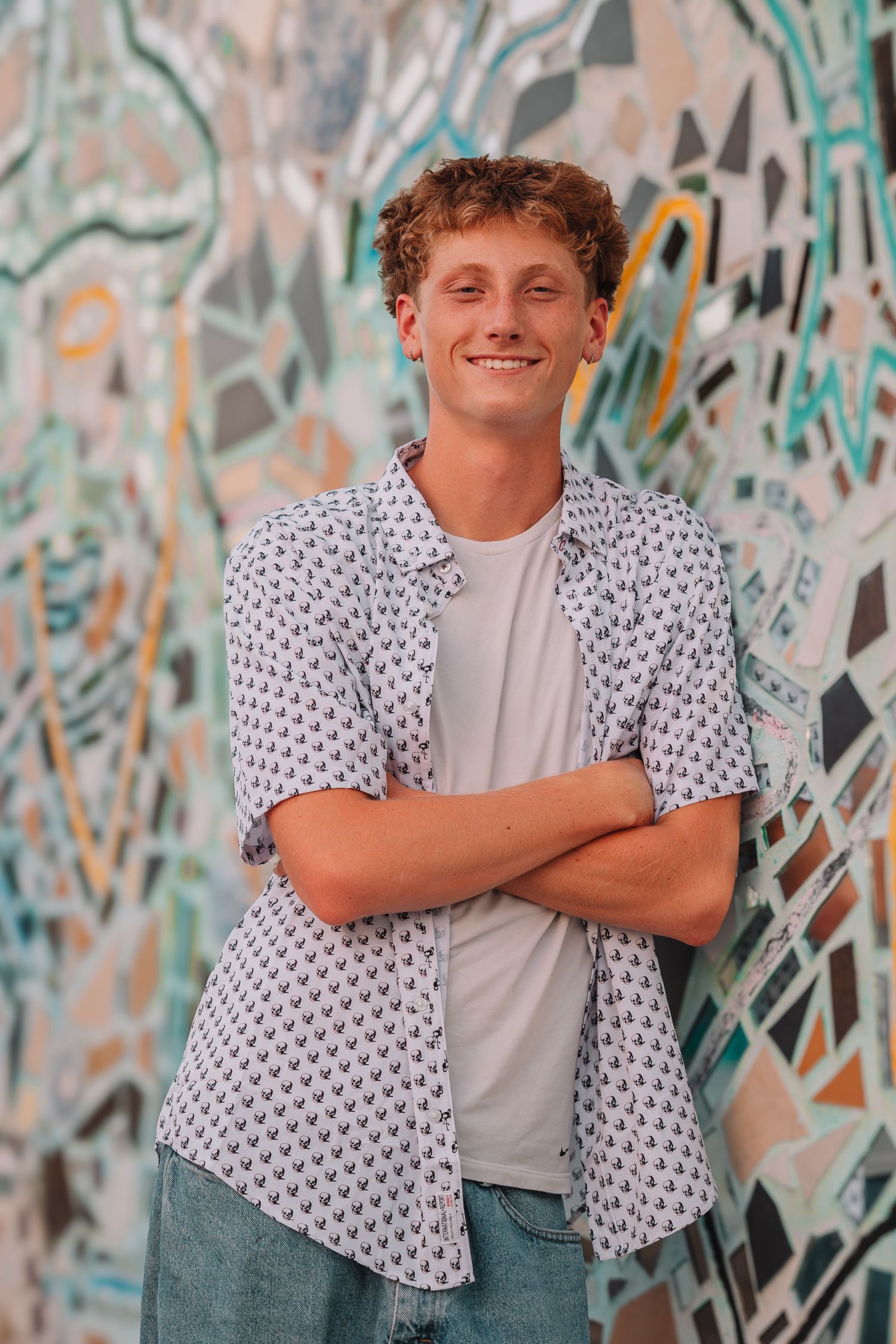 summer senior photos boy Topeka KS Kansas Topeka High School
