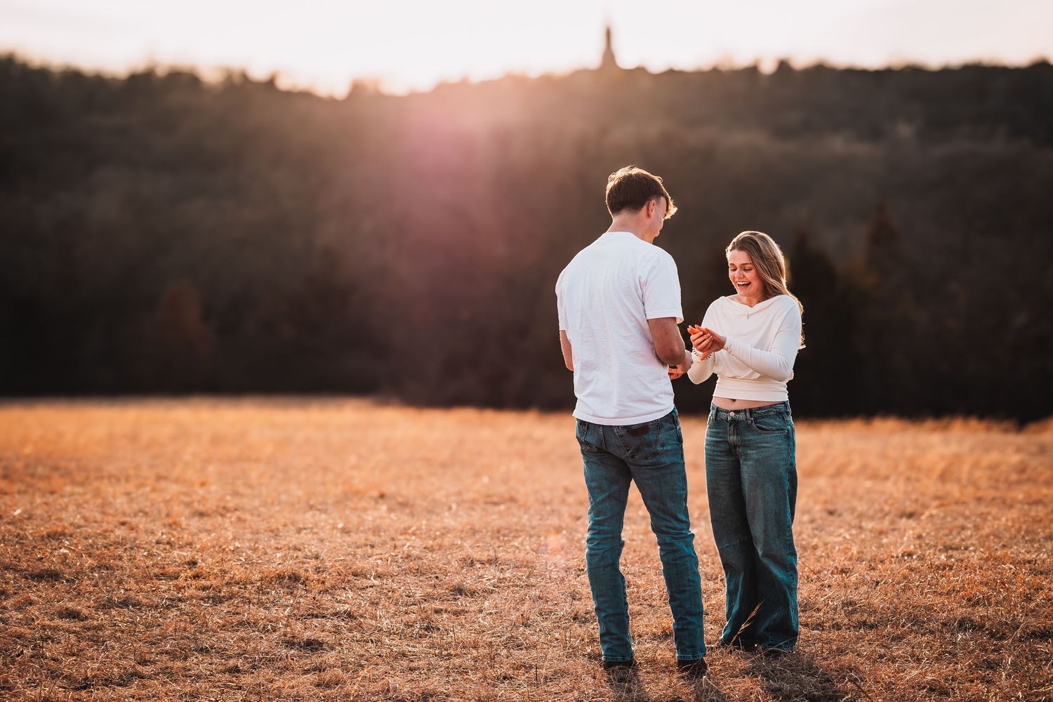 Surprise proposal photos Topeka KS Cedar Crest