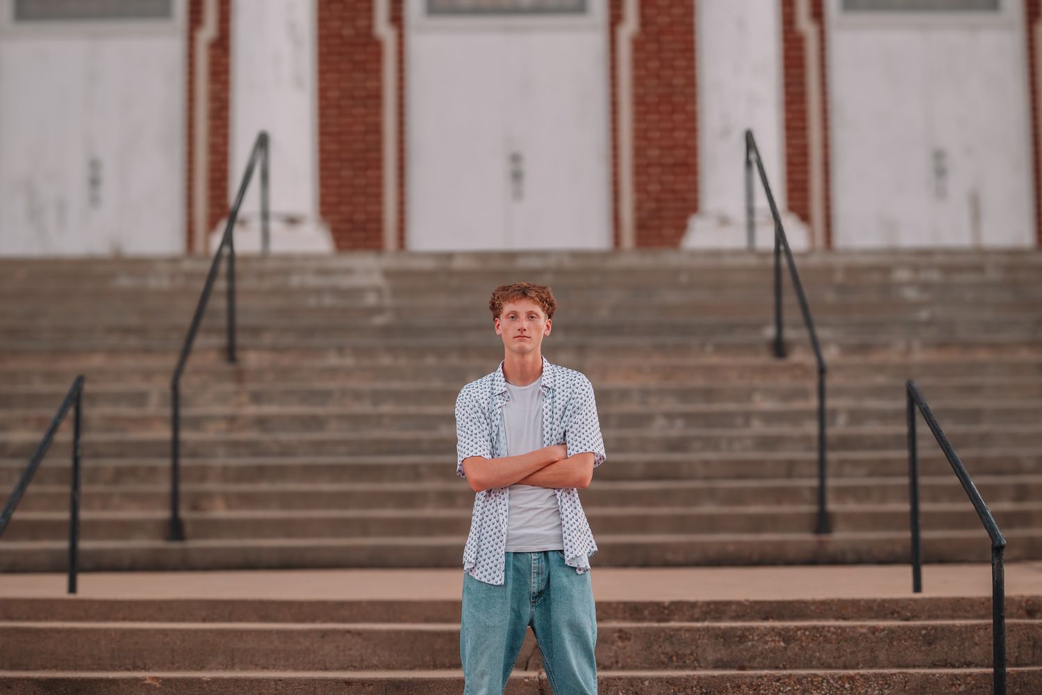 summer senior photos boy Topeka KS Kansas Topeka High School
