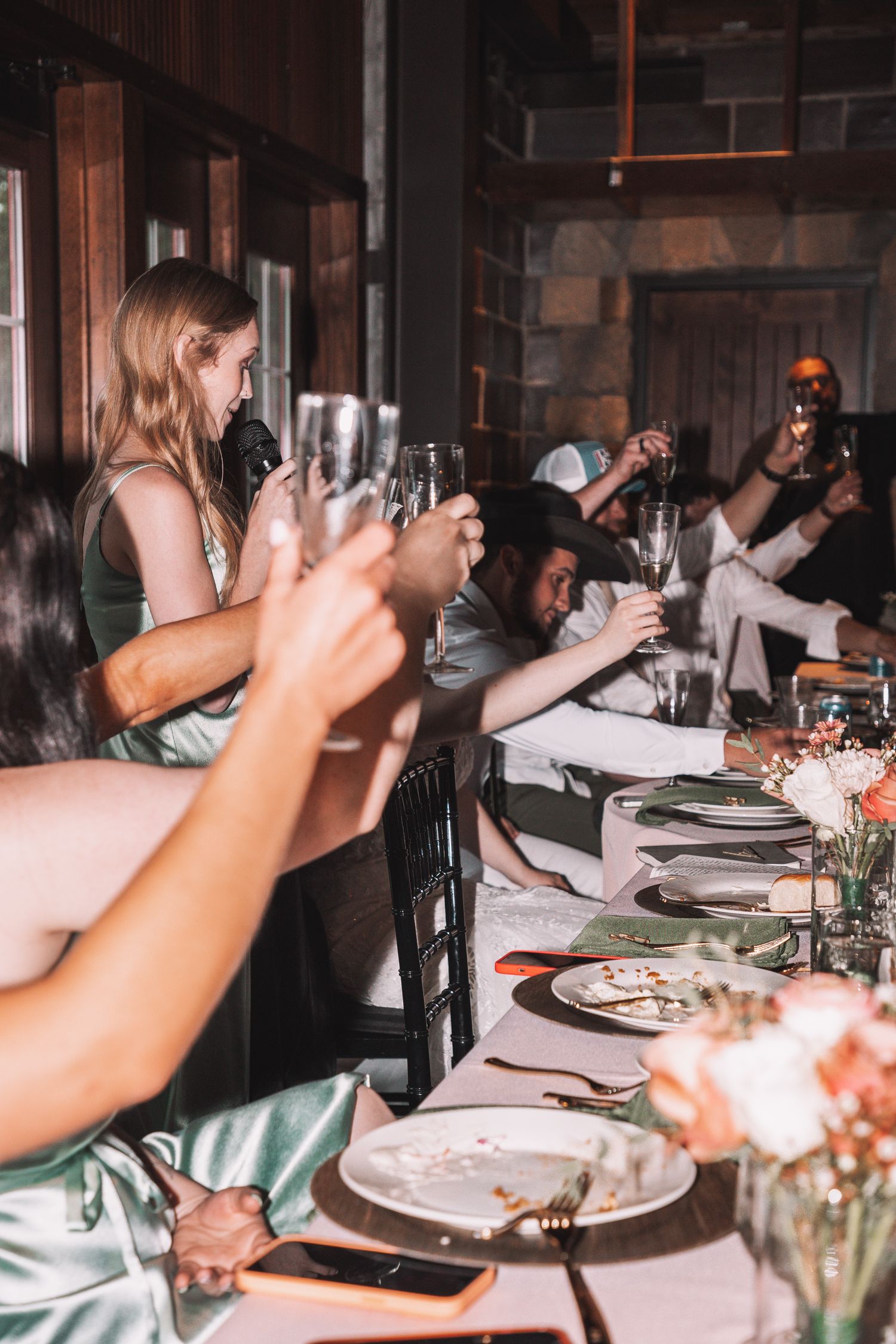 Wedding Reception party in Kansas at the Brownstone.