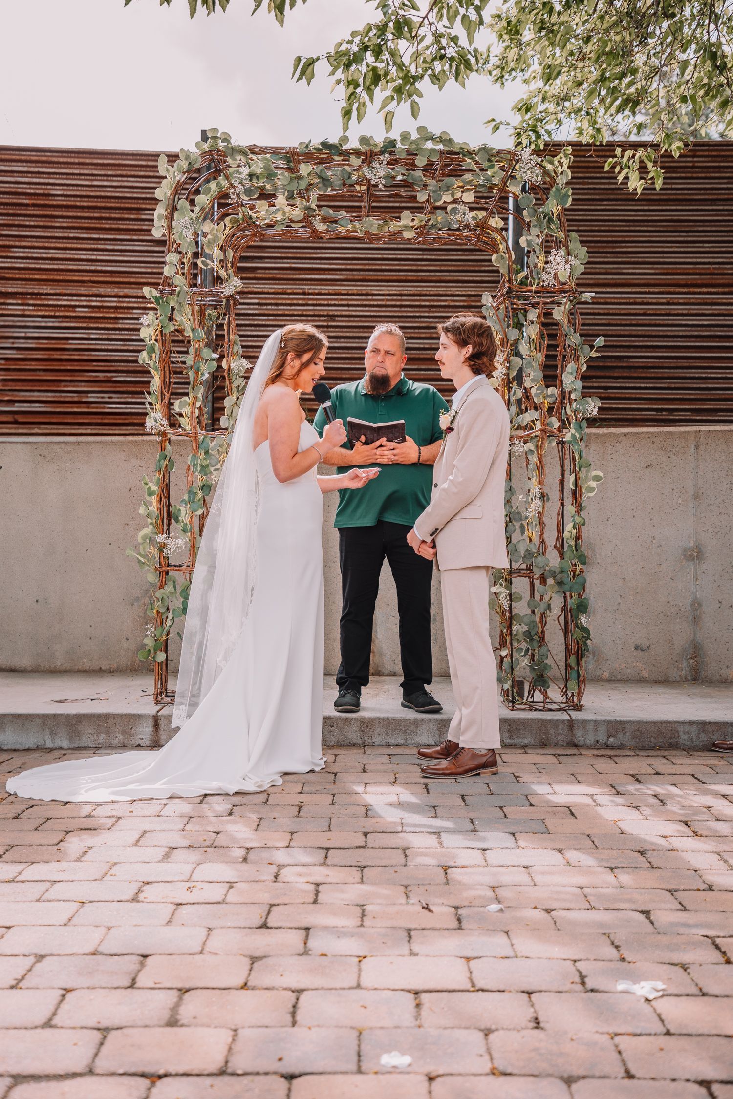 Wedding Ceremony in Kansas at the Foundry.