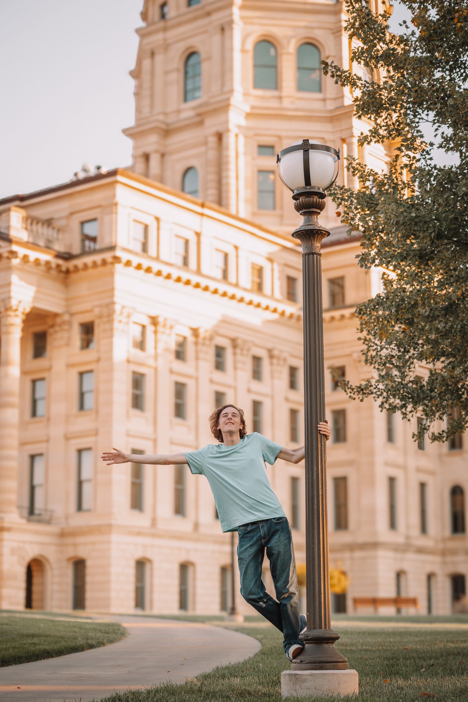 Summer senior photos boy Topeka KS Kansas