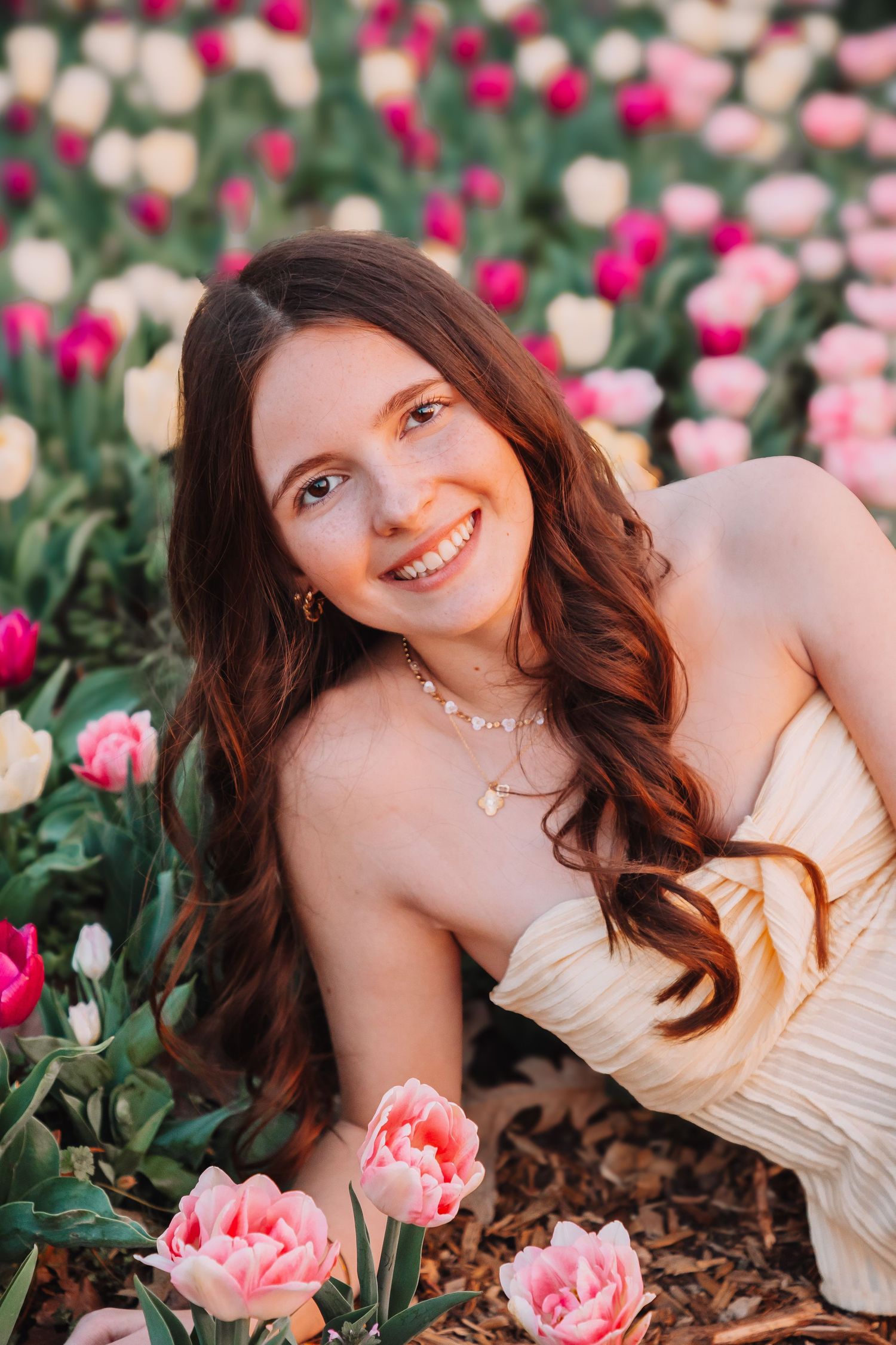 Ted Ensley Gardens Tulip Festival Topeka KS Kansas Senior Photos Girl