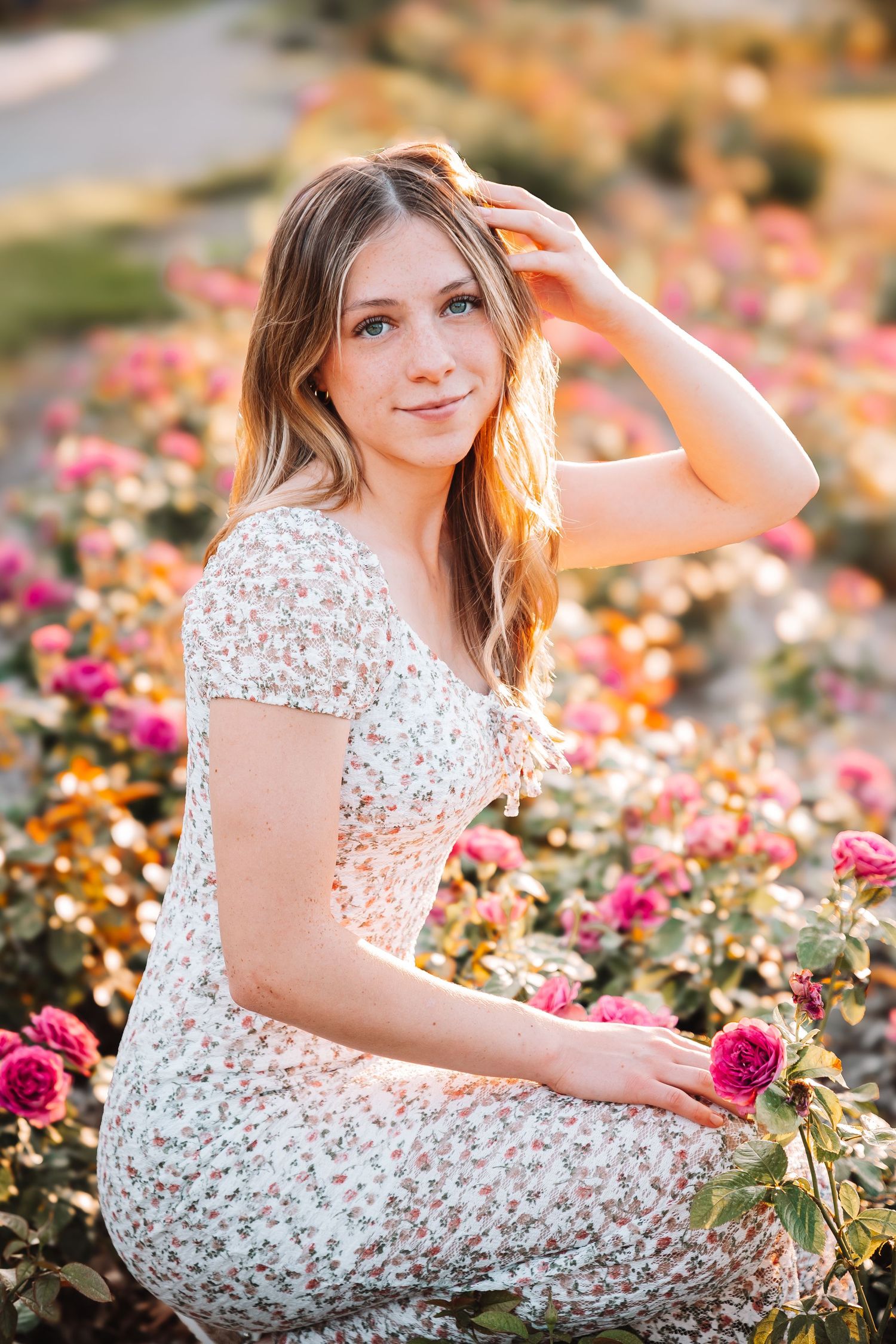 Senior Photo Reinisch Rose Garden Topeka, KS Abeni Rene Photography
