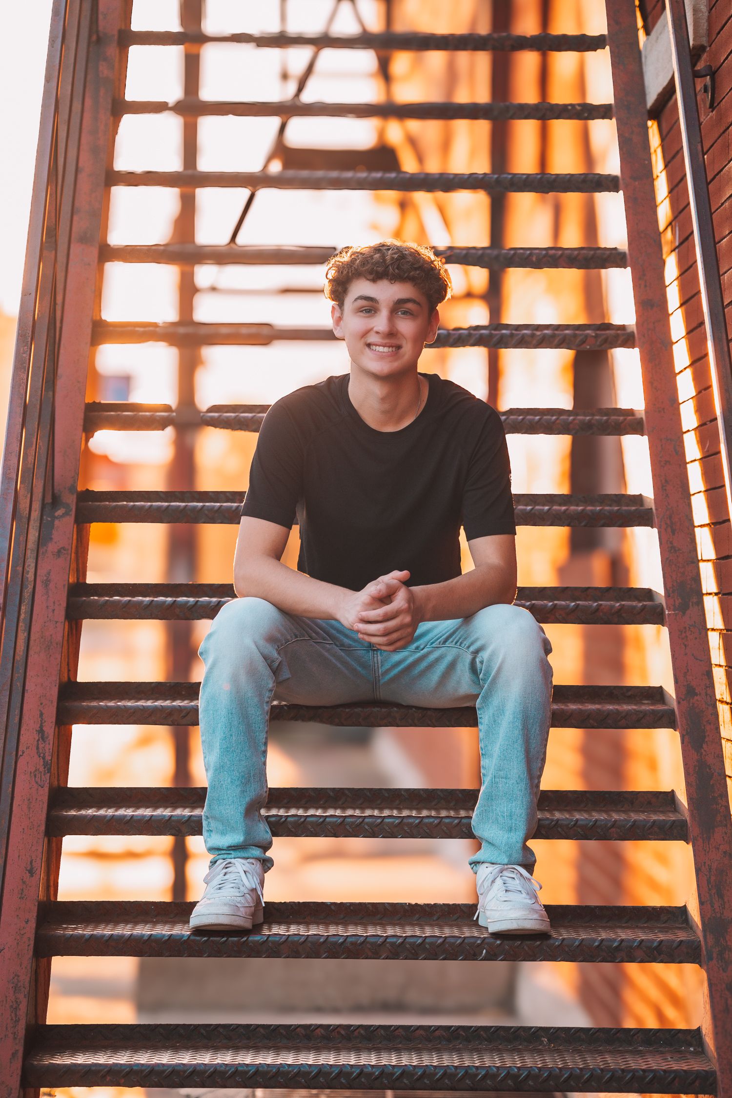 Summer senior photos boy Topeka KS Kansas