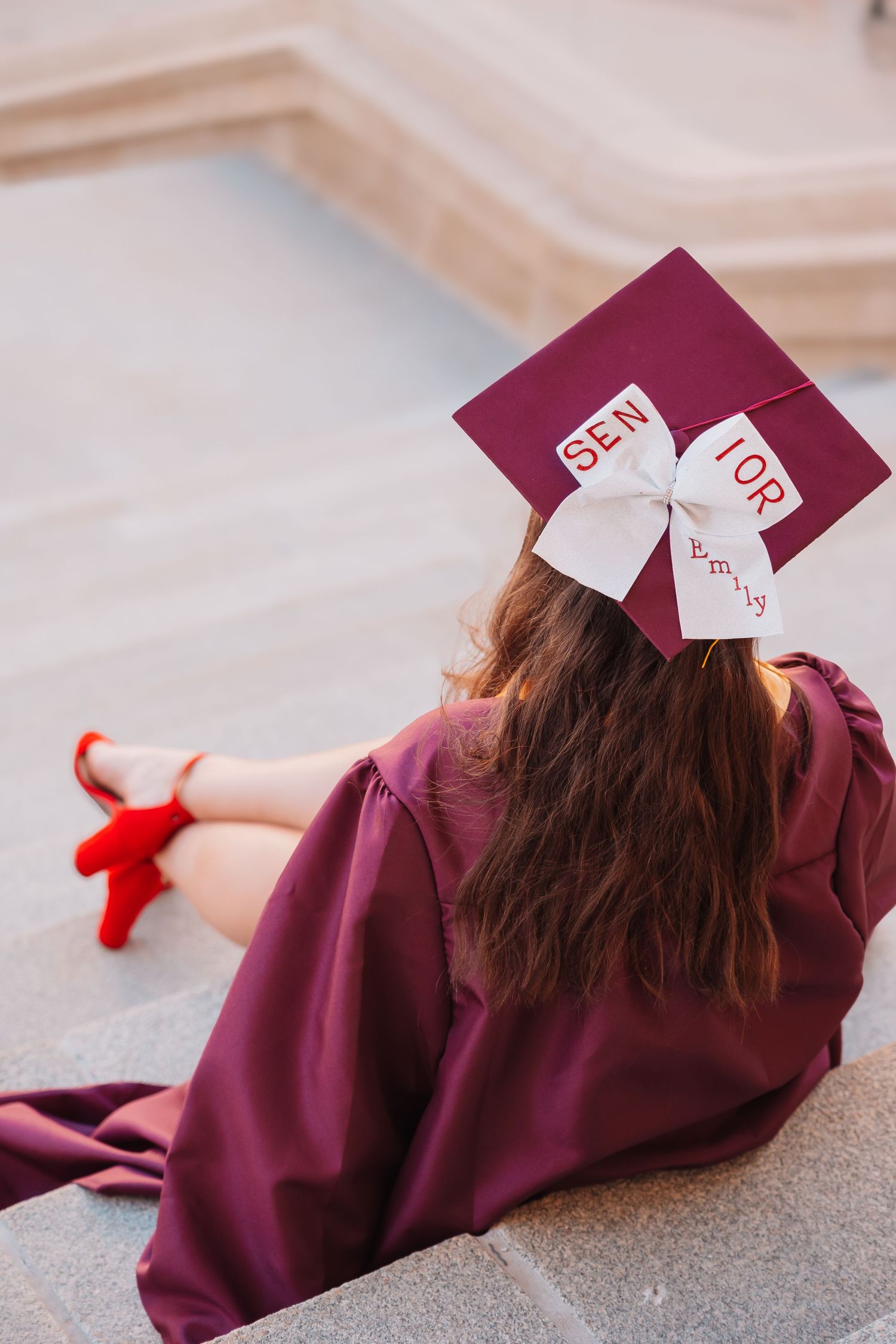 Cap and gown photos Topeka KS Kansas Capitol Silver Lake