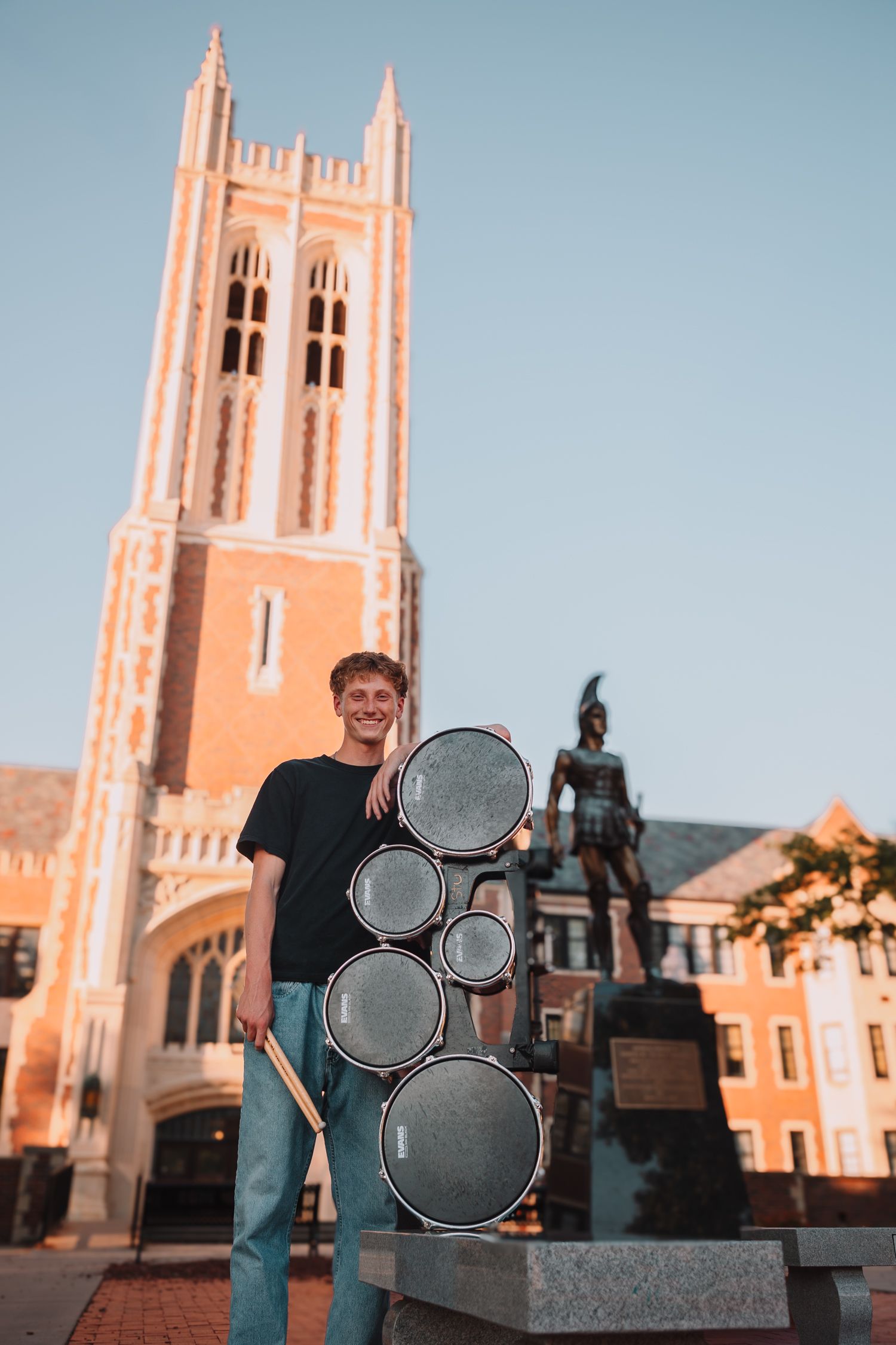 summer senior photos boy Topeka KS Kansas Topeka High School