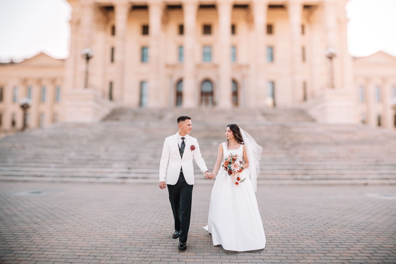 Topeka Capitol Wedding Portraits