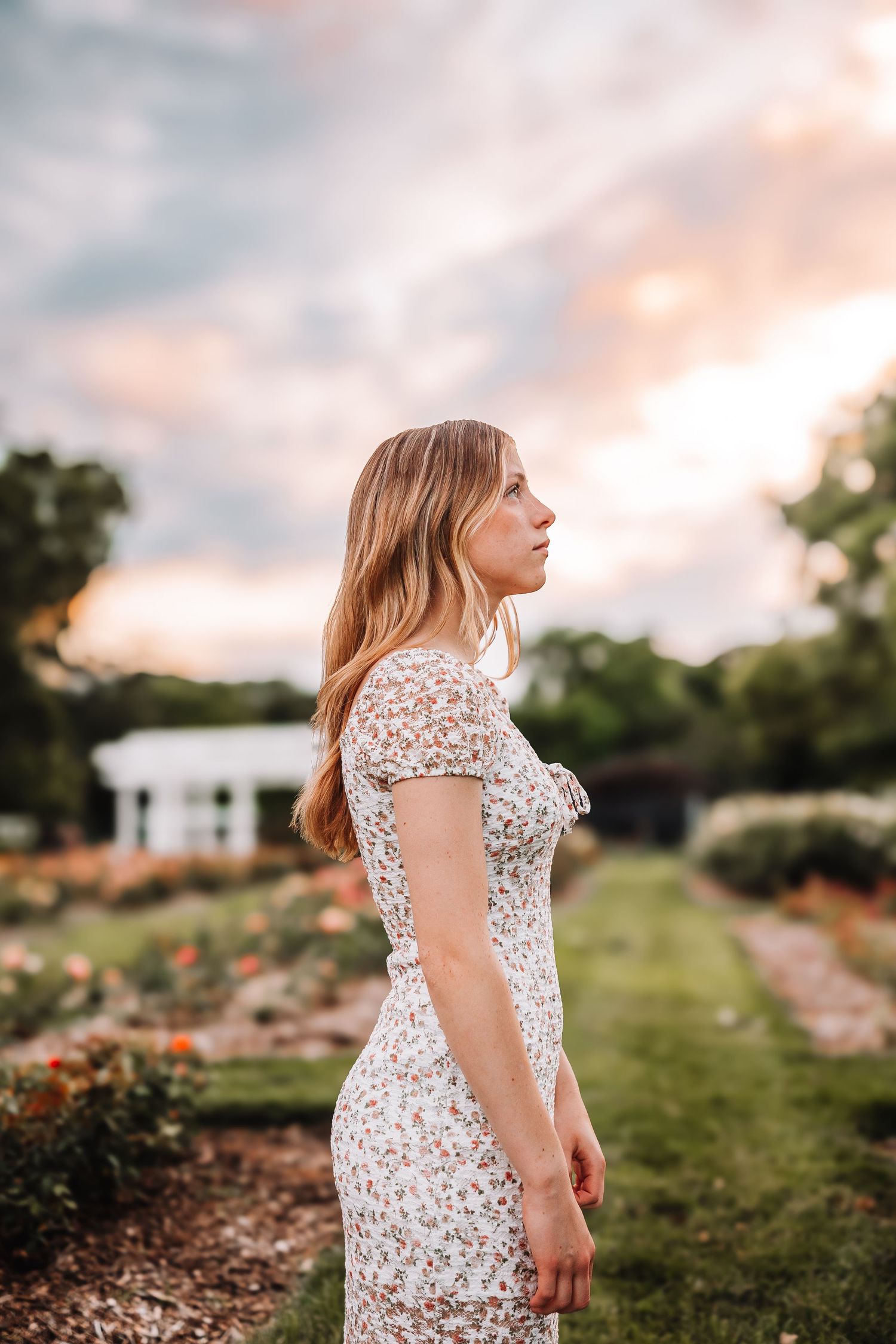 Senior Photo Reinisch Rose Garden Topeka, KS Abeni Rene Photography