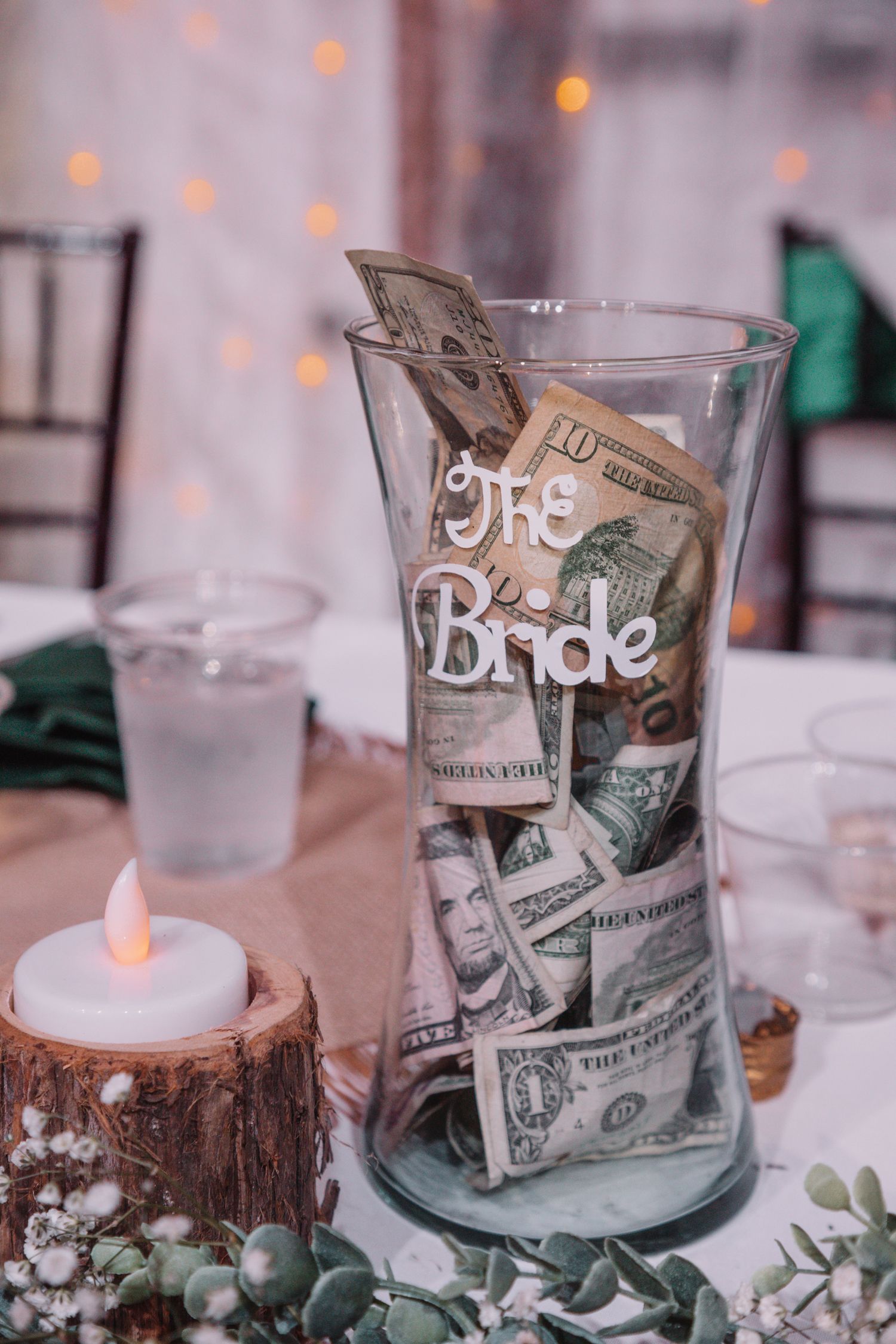 Wedding Reception party in Kansas at Willow's Bend. Money Dance.