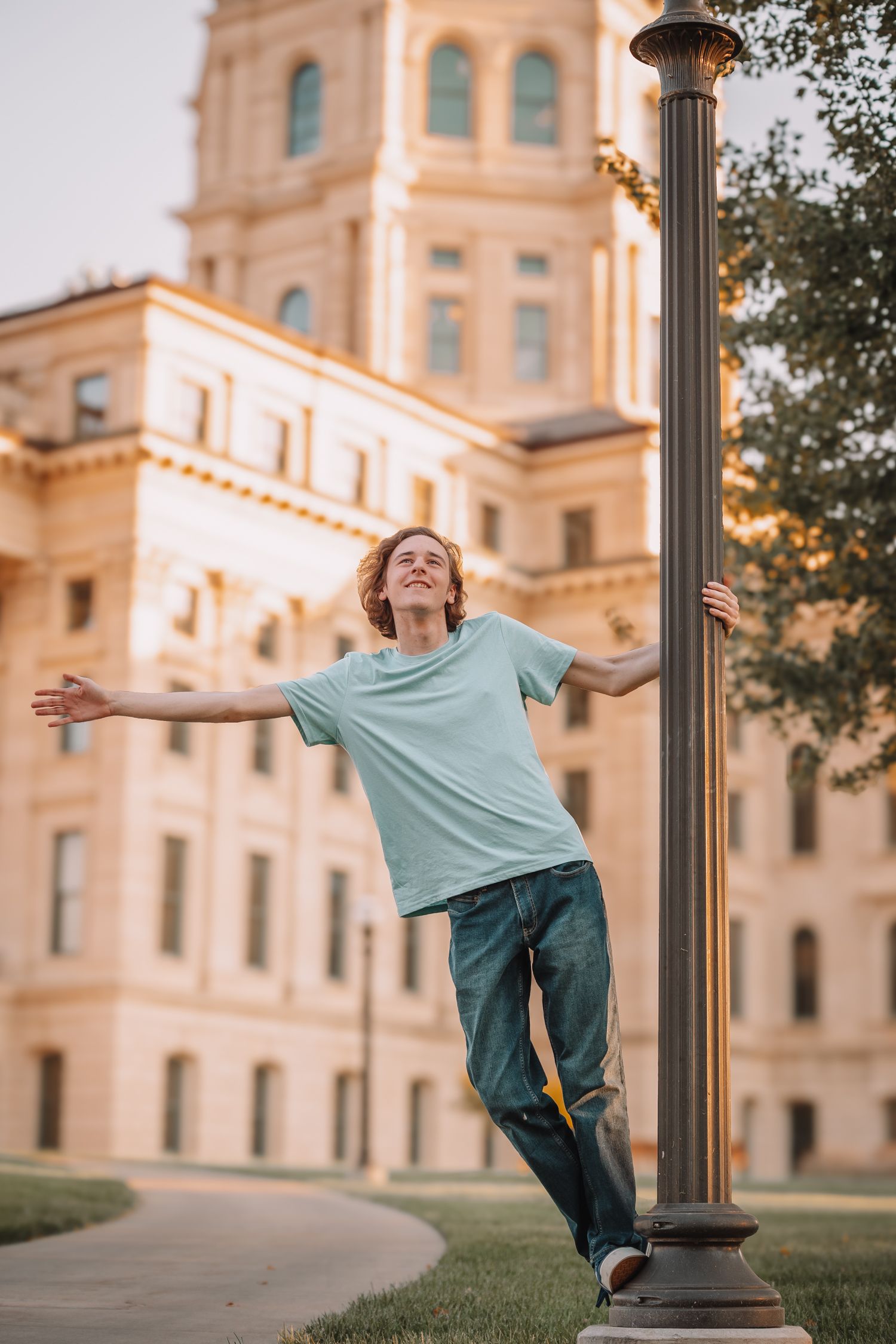 Summer senior photos boy Topeka KS Kansas