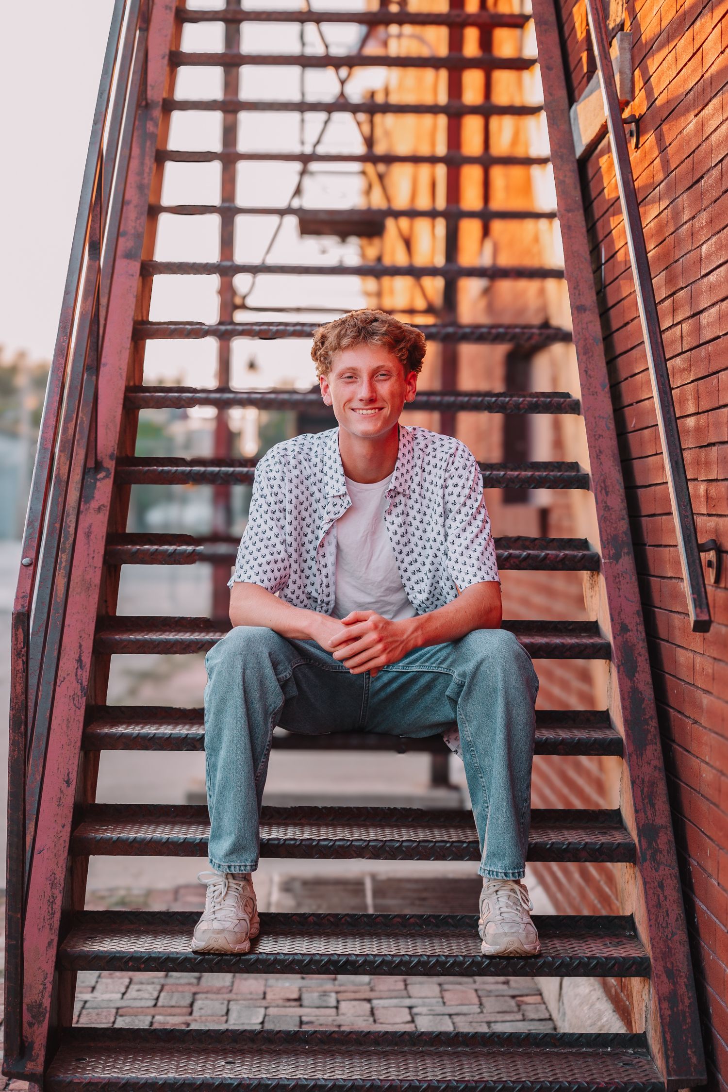 summer senior photos boy Topeka KS Kansas Topeka High School