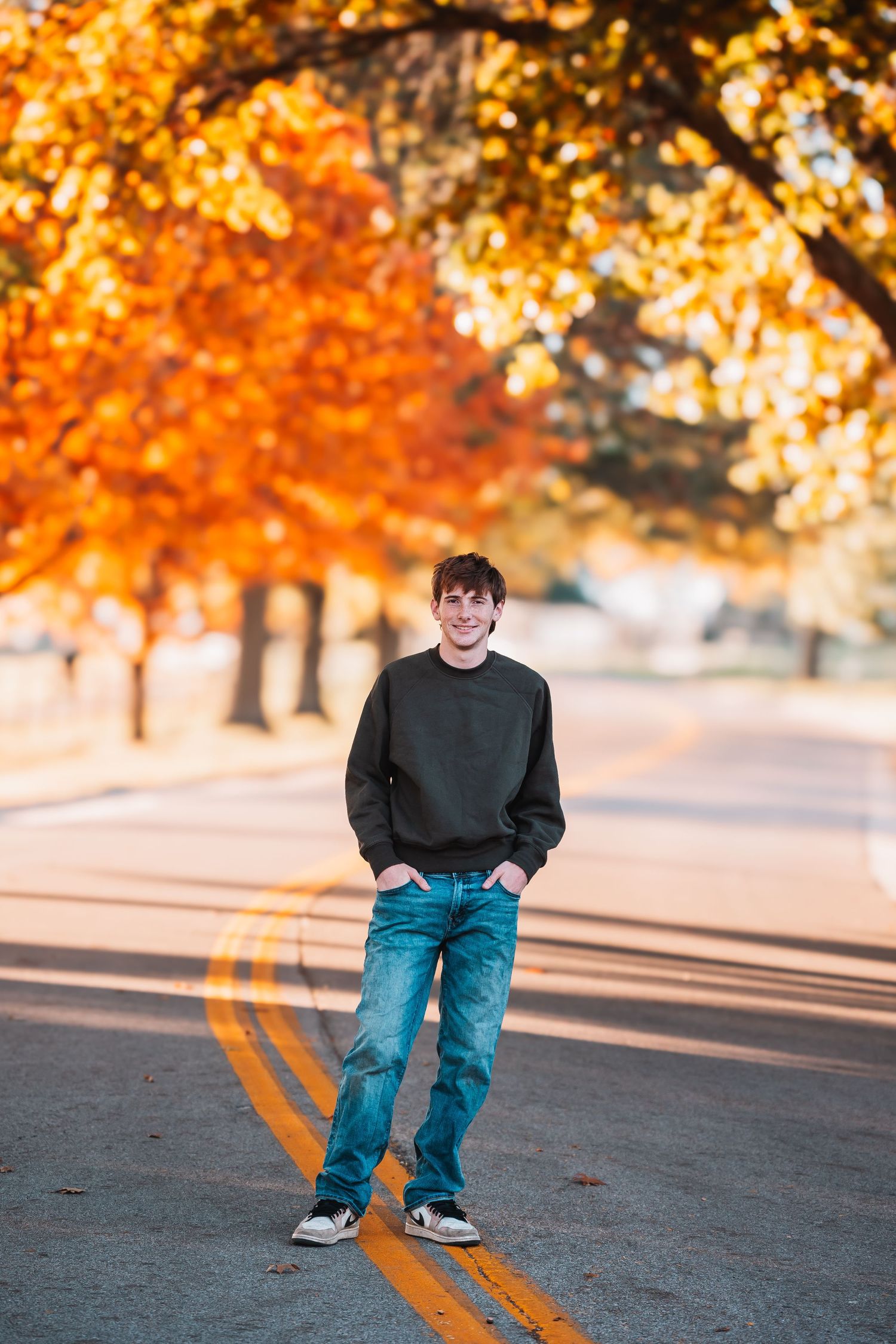 Senior Photo boy Topeka KS Fall