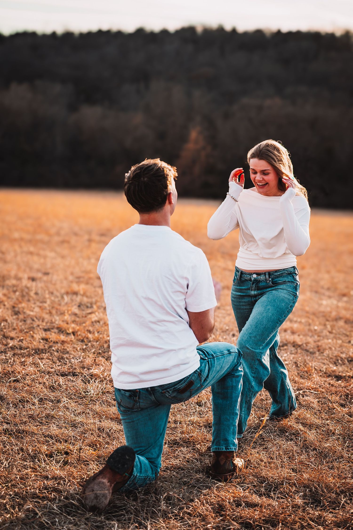 Surprise proposal photos Topeka KS Cedar Crest