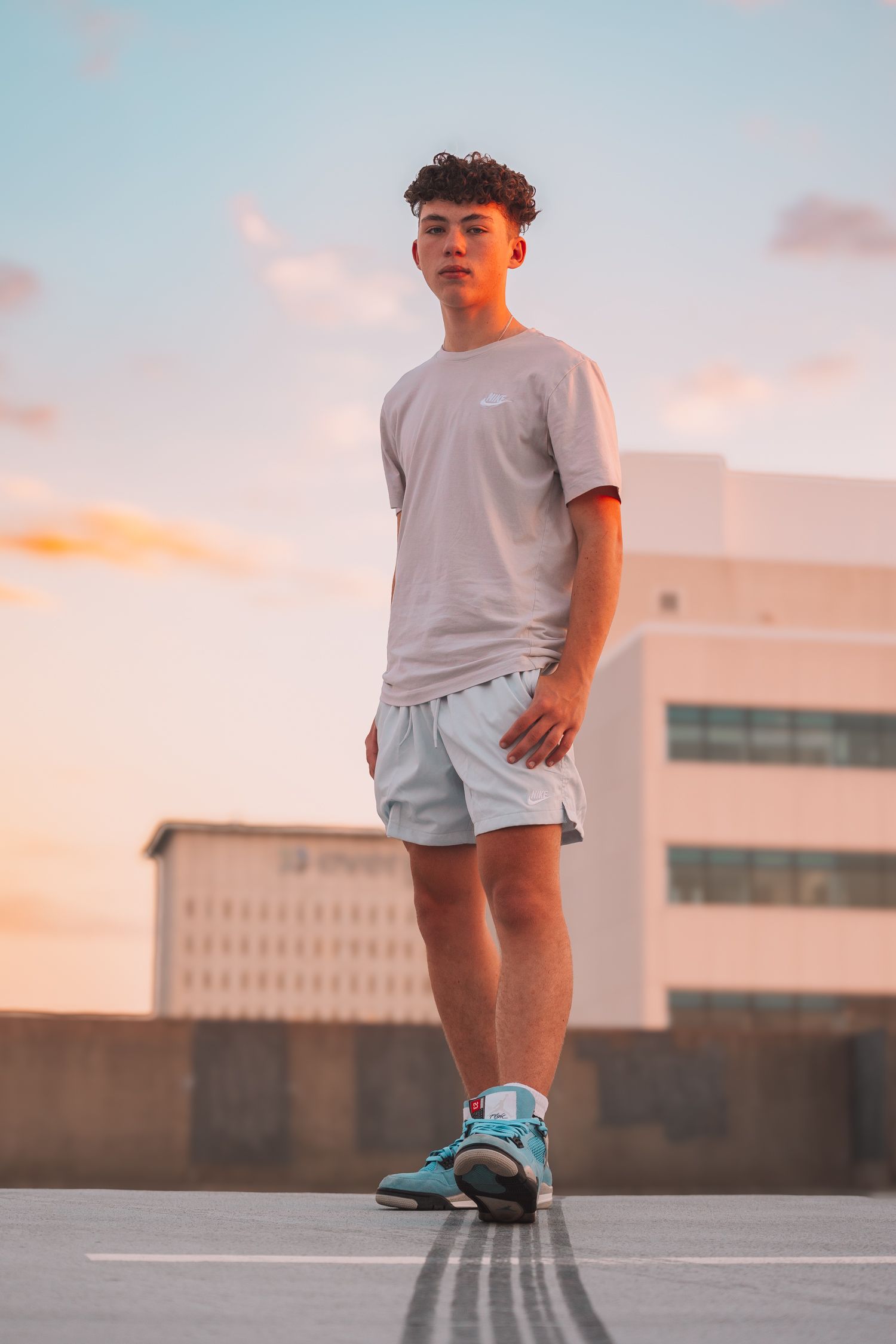 boy senior photos Topeka KS Kansas rooftop