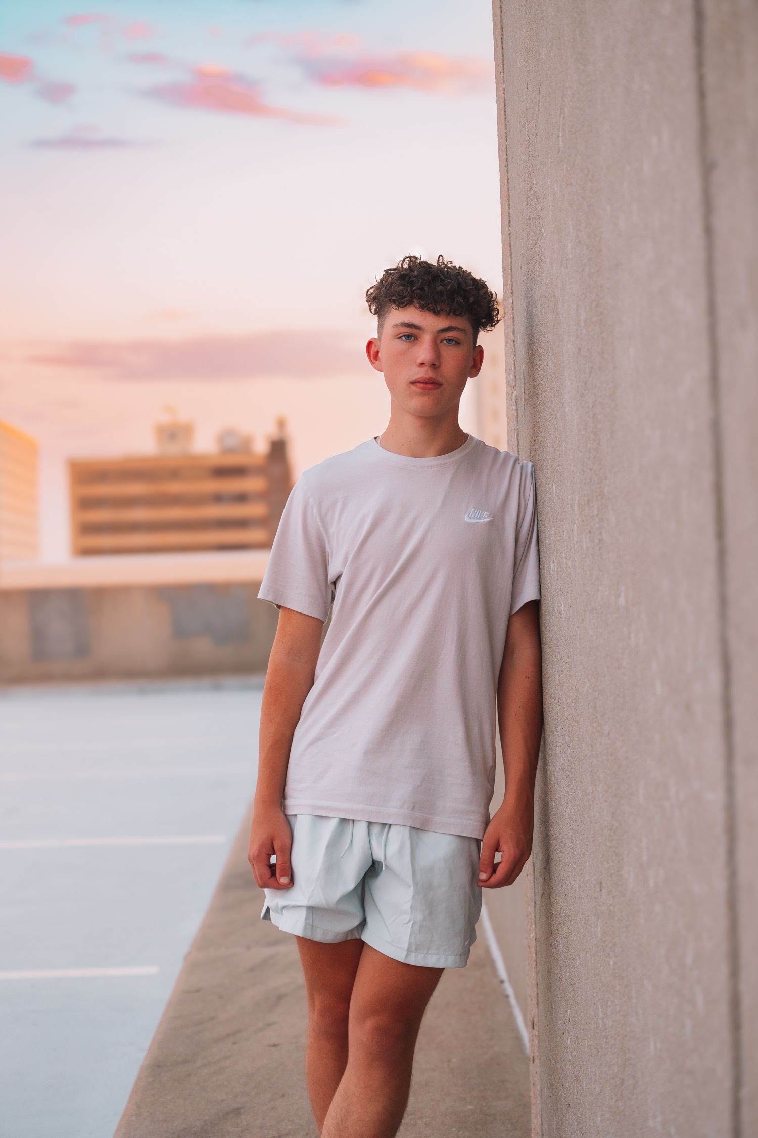 boy senior photos Topeka KS Kansas rooftop