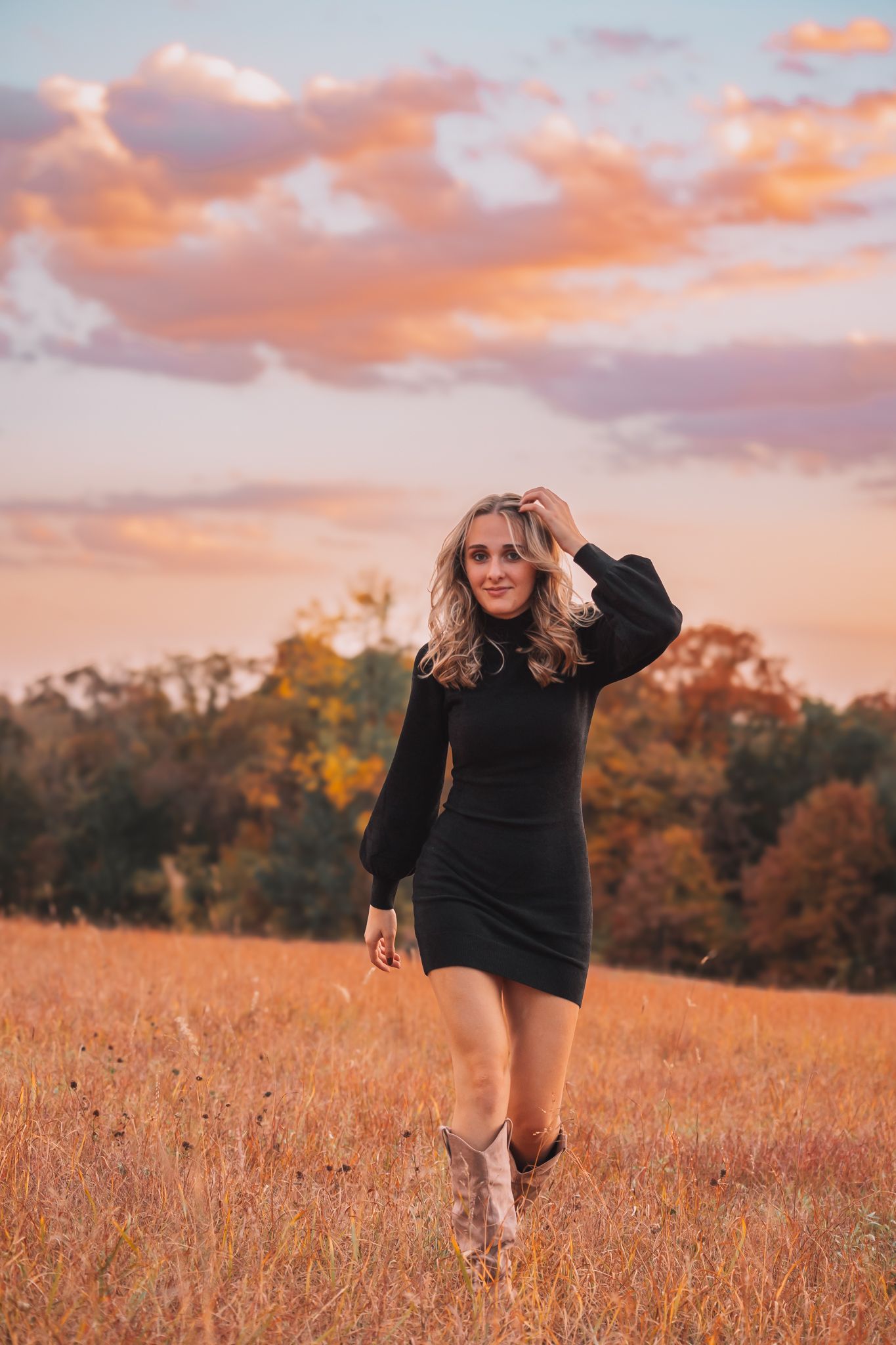 Fall senior photos girl Topeka KS Kansas