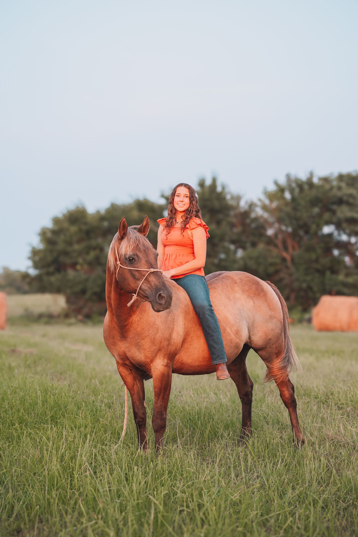 Summer senior photos girl country Topeka KS Kansas