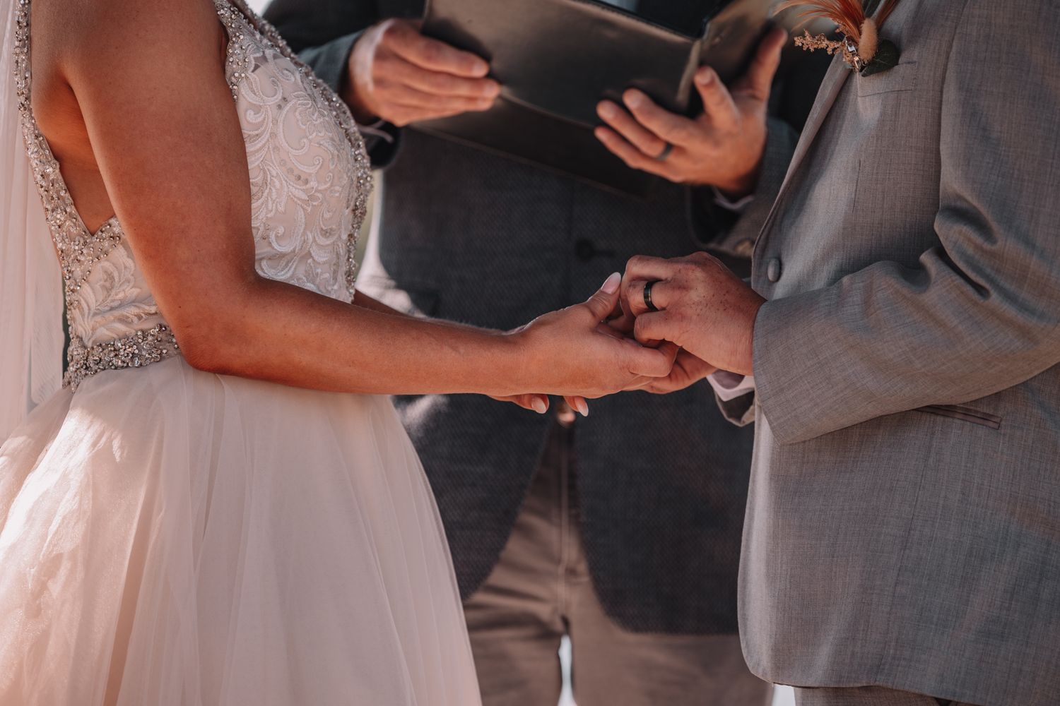 Wedding Ceremony at Willow's Bend. Kansas.