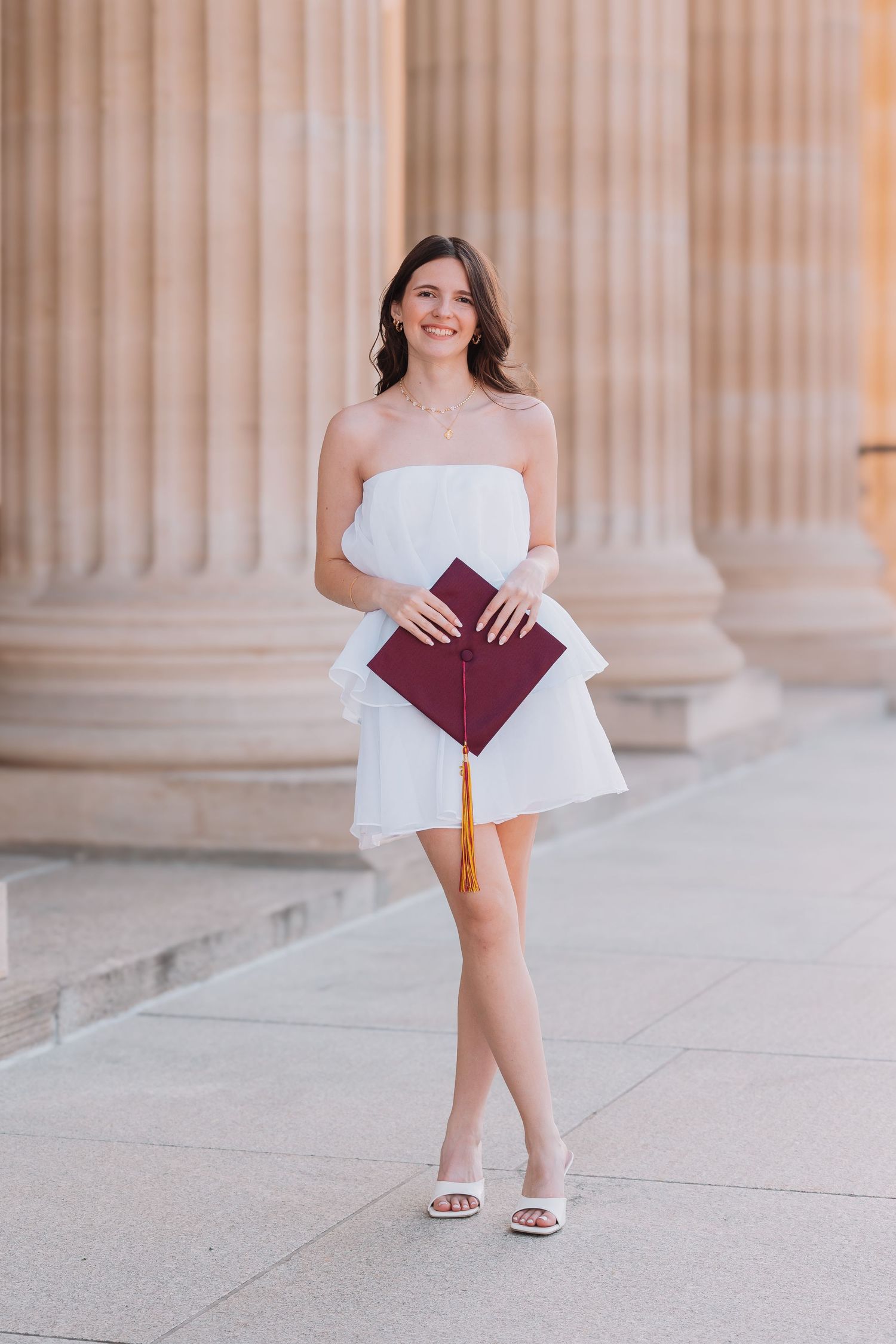 Topeka KS Kansas Capitol Silver Lake Graduate Cap and Gown Photos