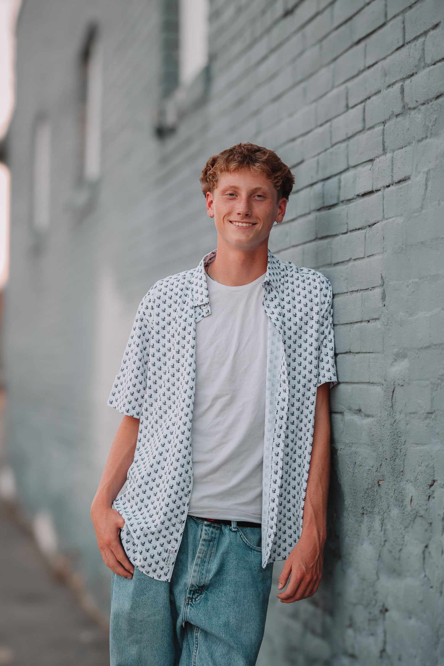 summer senior photos boy Topeka KS Kansas Topeka High School