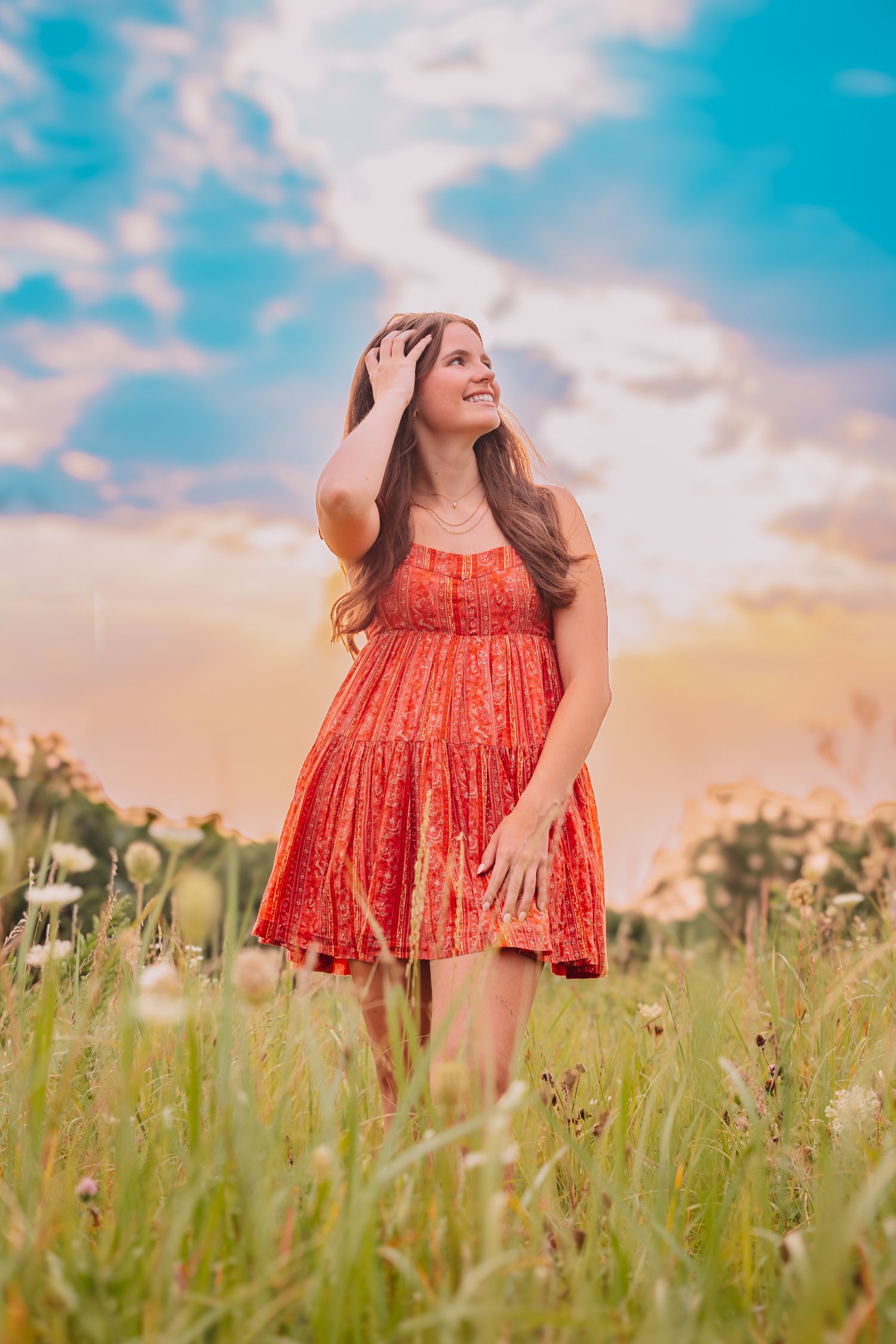 Summer green senior photos girl Topeka KS Kansas Cedar Crest