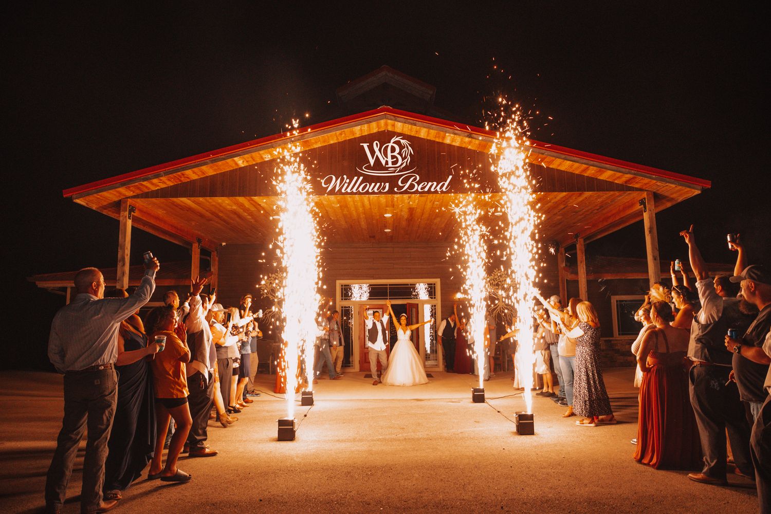 Wedding Photo Grand Exit  Willow's Bend