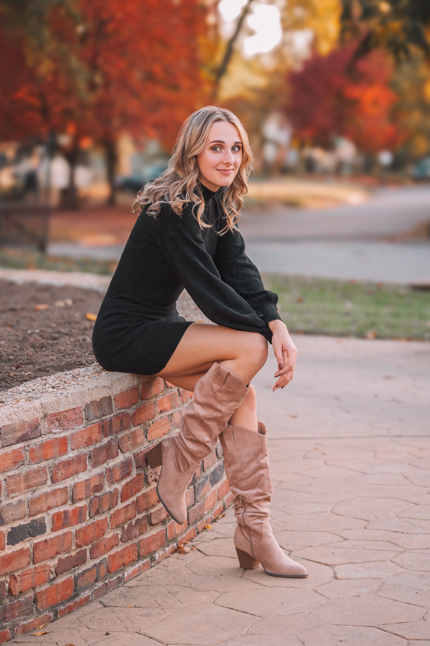 Fall senior photos girl Topeka KS Kansas