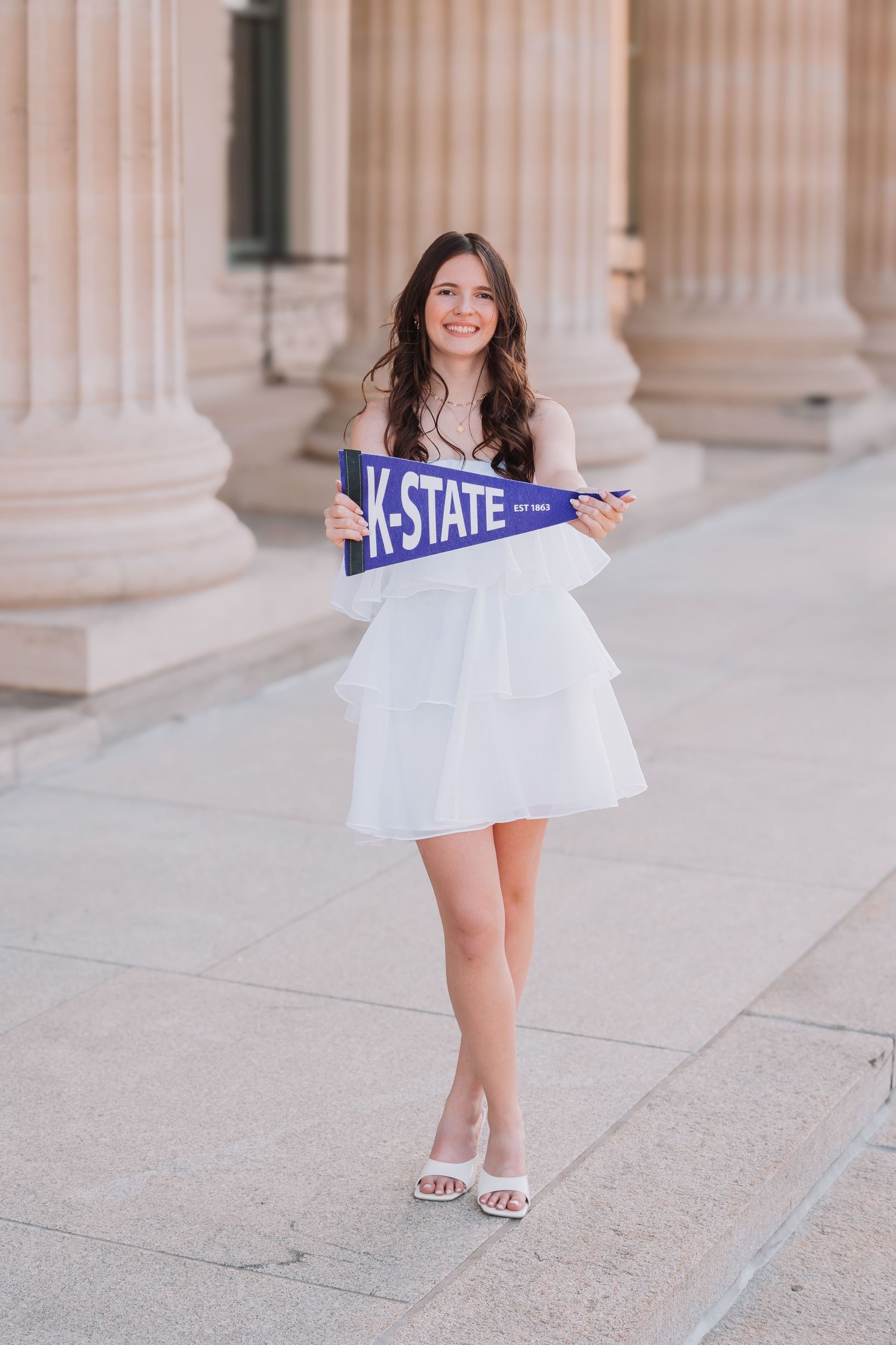 Topeka KS Kansas Capitol Silver Lake Graduate Cap and Gown Photos