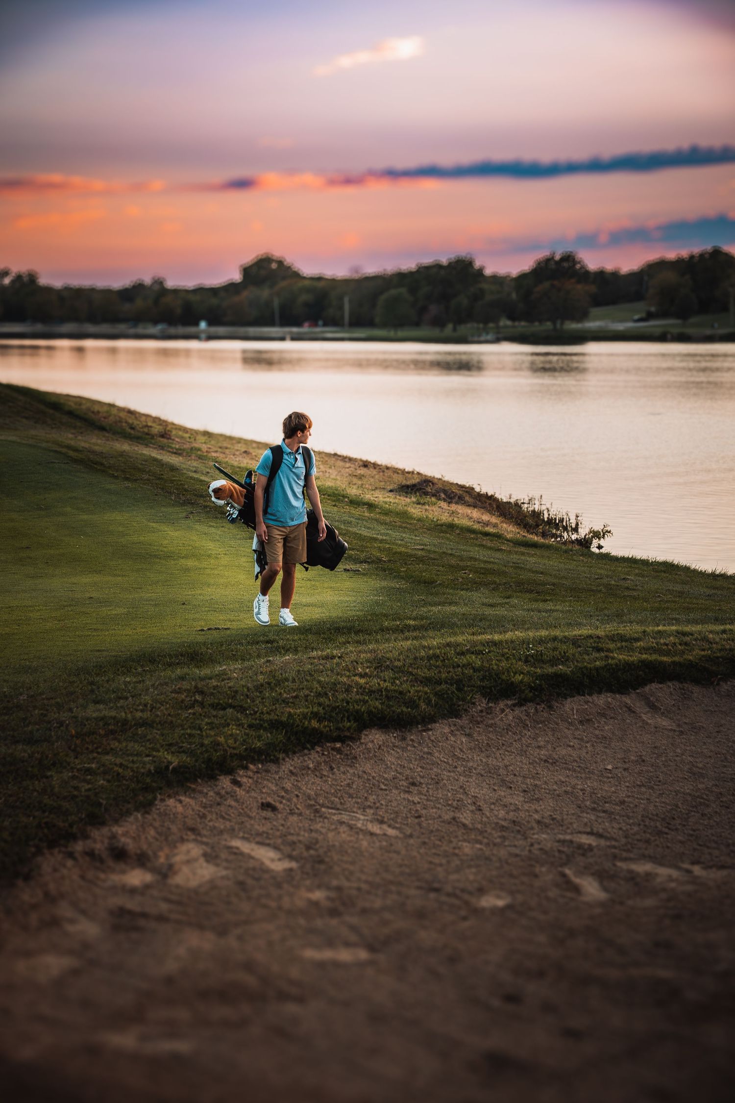 Senior Photo boy Topeka KS Summer Golf