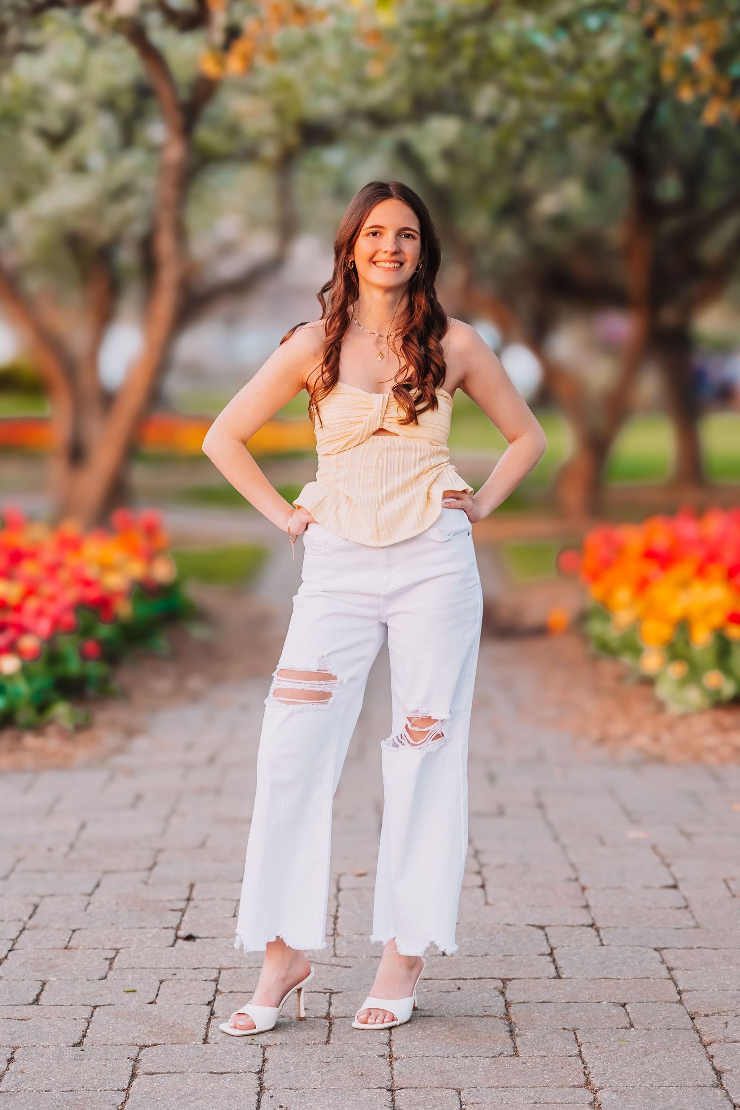 Ted Ensley Gardens Tulip Festival Topeka KS Kansas Senior Photos Girl