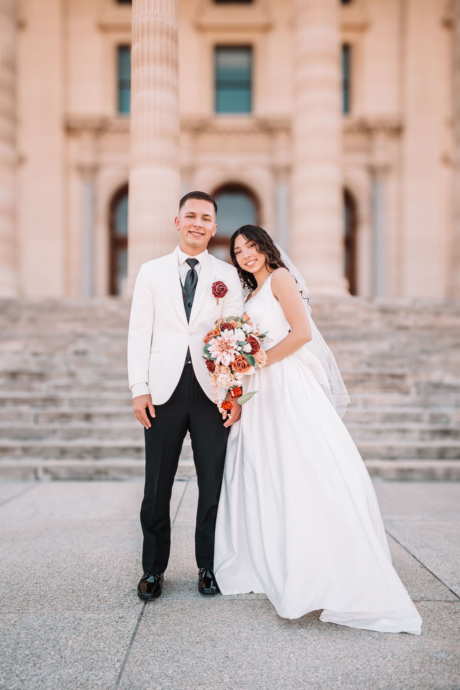 Topeka Capitol Wedding Portraits