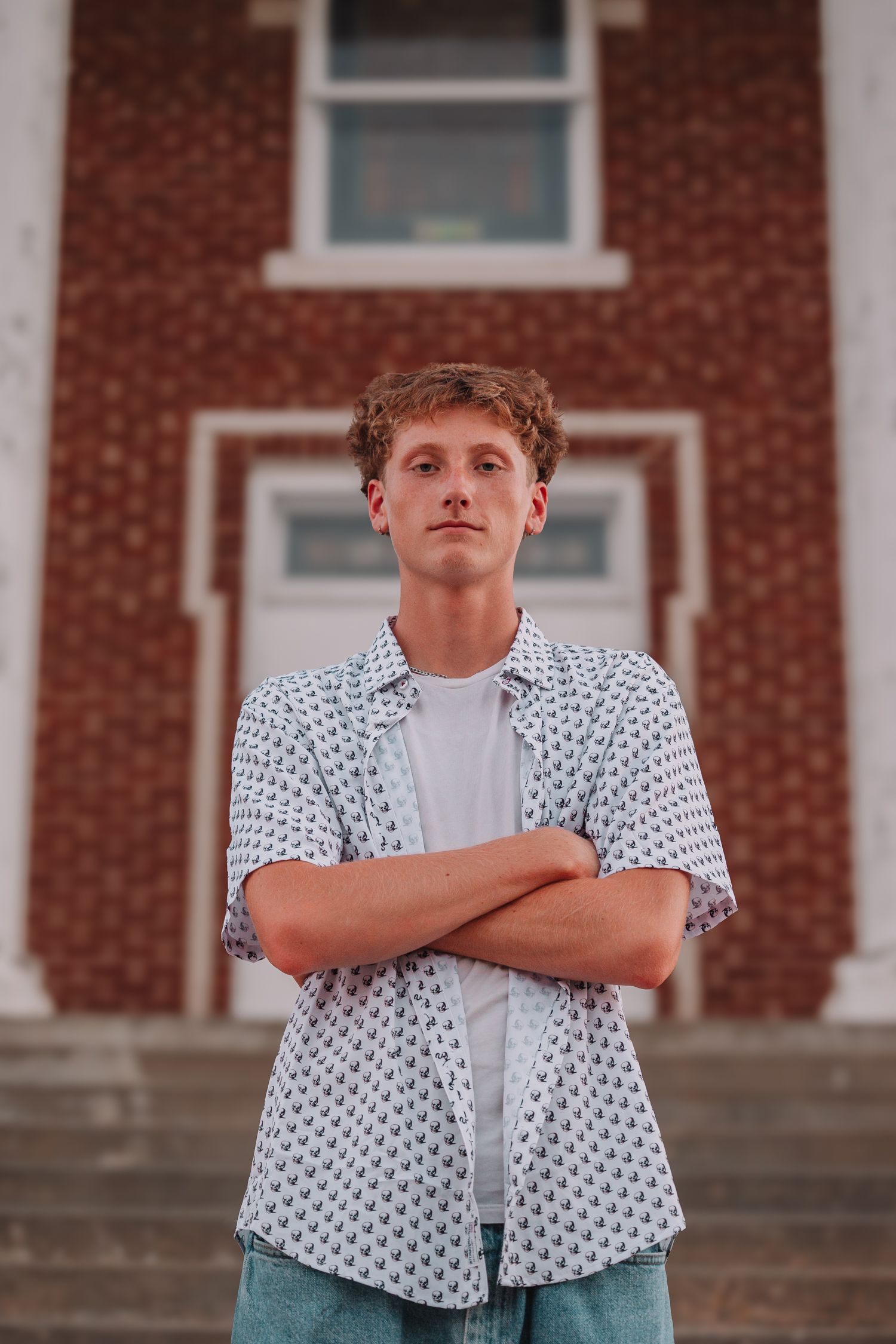summer senior photos boy Topeka KS Kansas Topeka High School