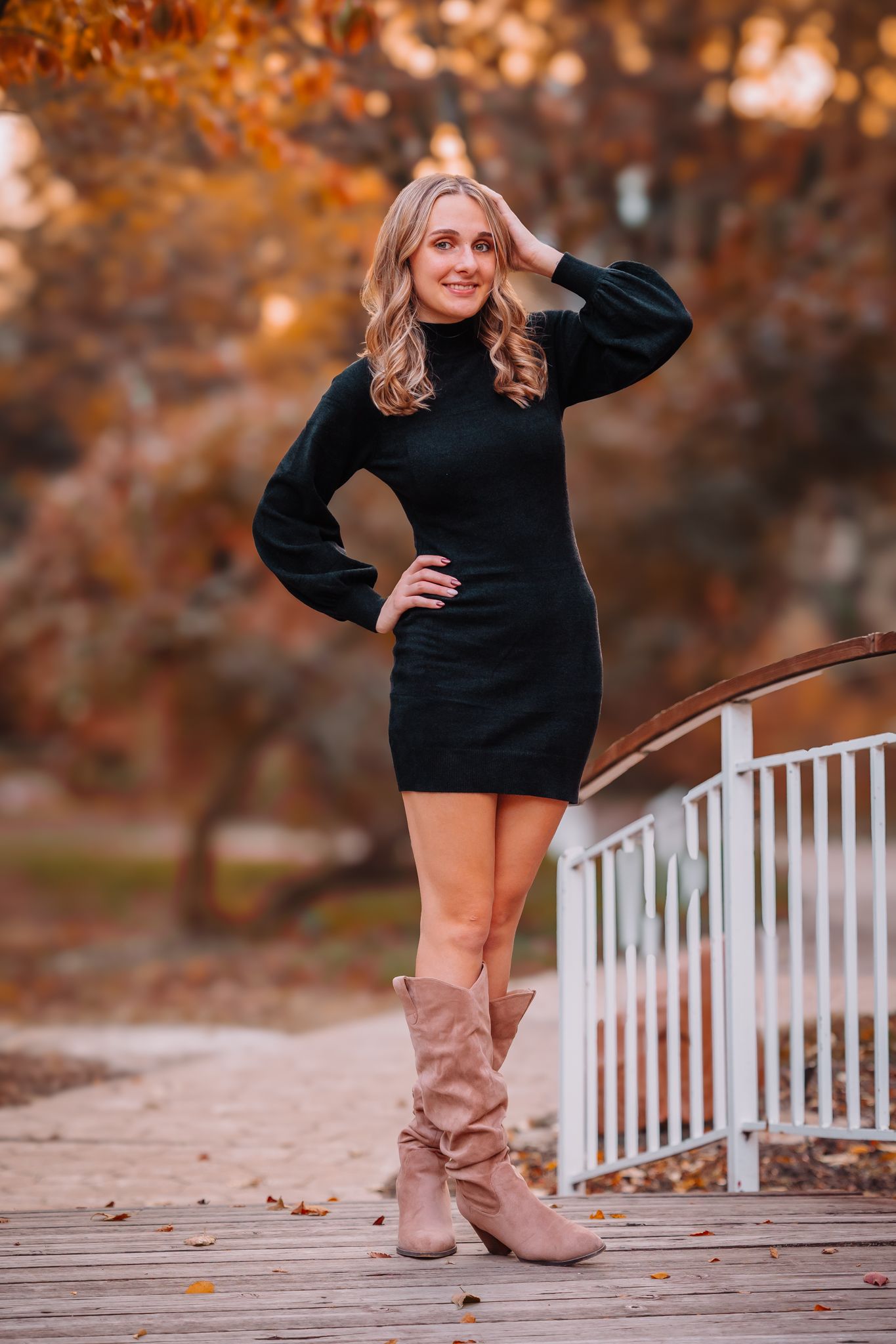 Fall senior photos girl Topeka KS Kansas