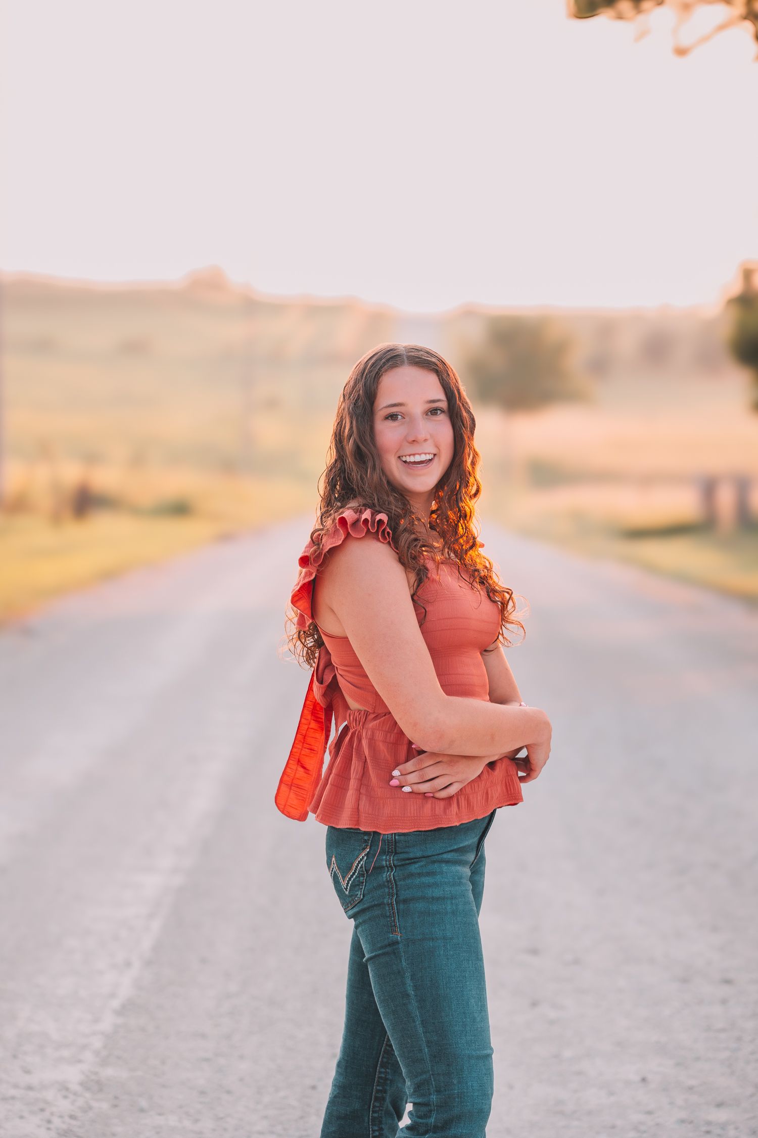 Summer senior photos girl country Topeka KS Kansas