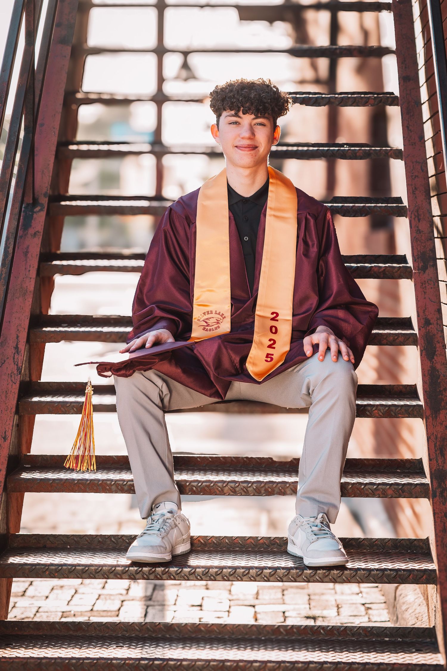 NOTO Senior Photos Boy Cap and Gown Topeka KS Kansas